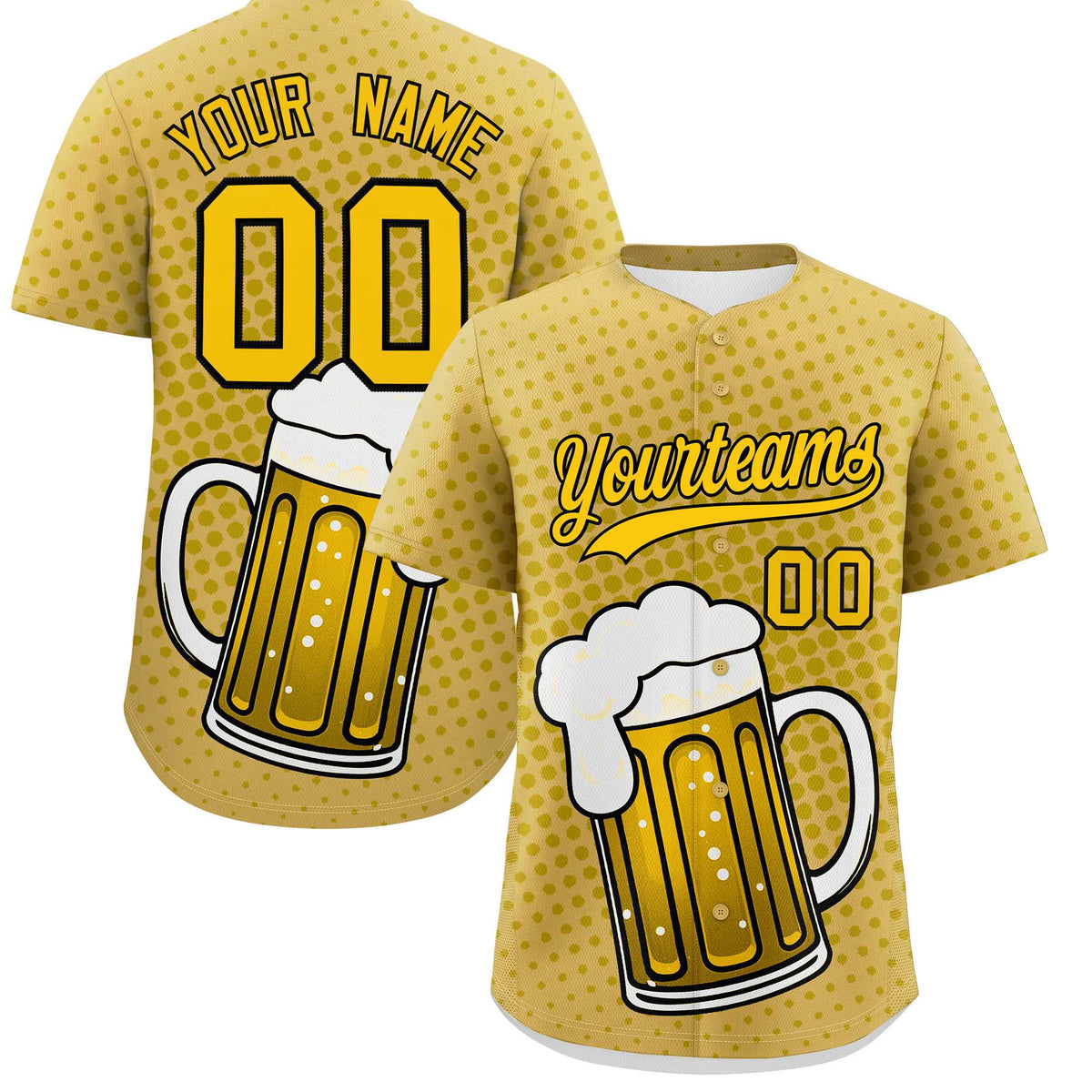 Custom Old Gold Personalized Team Shirts for Parties &amp; Training | KXKSHOP