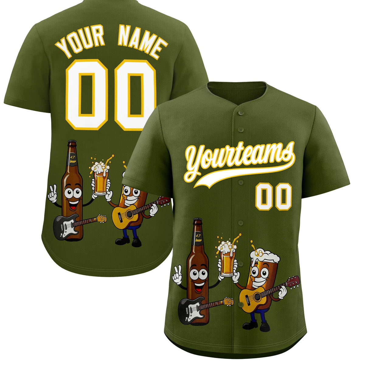 Custom Olive Personalized Team Shirts for Parties &amp; Training | KXKSHOP