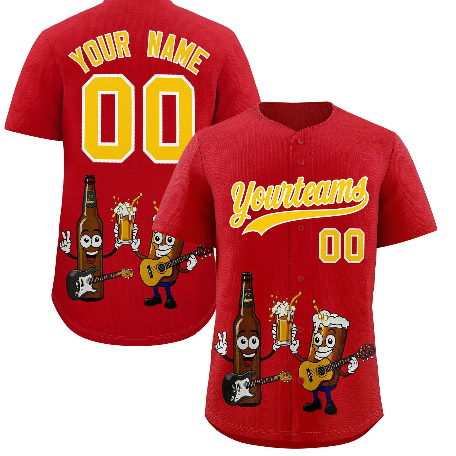 Custom Red Personalized Team Shirts for Parties & Training | KXKSHOP