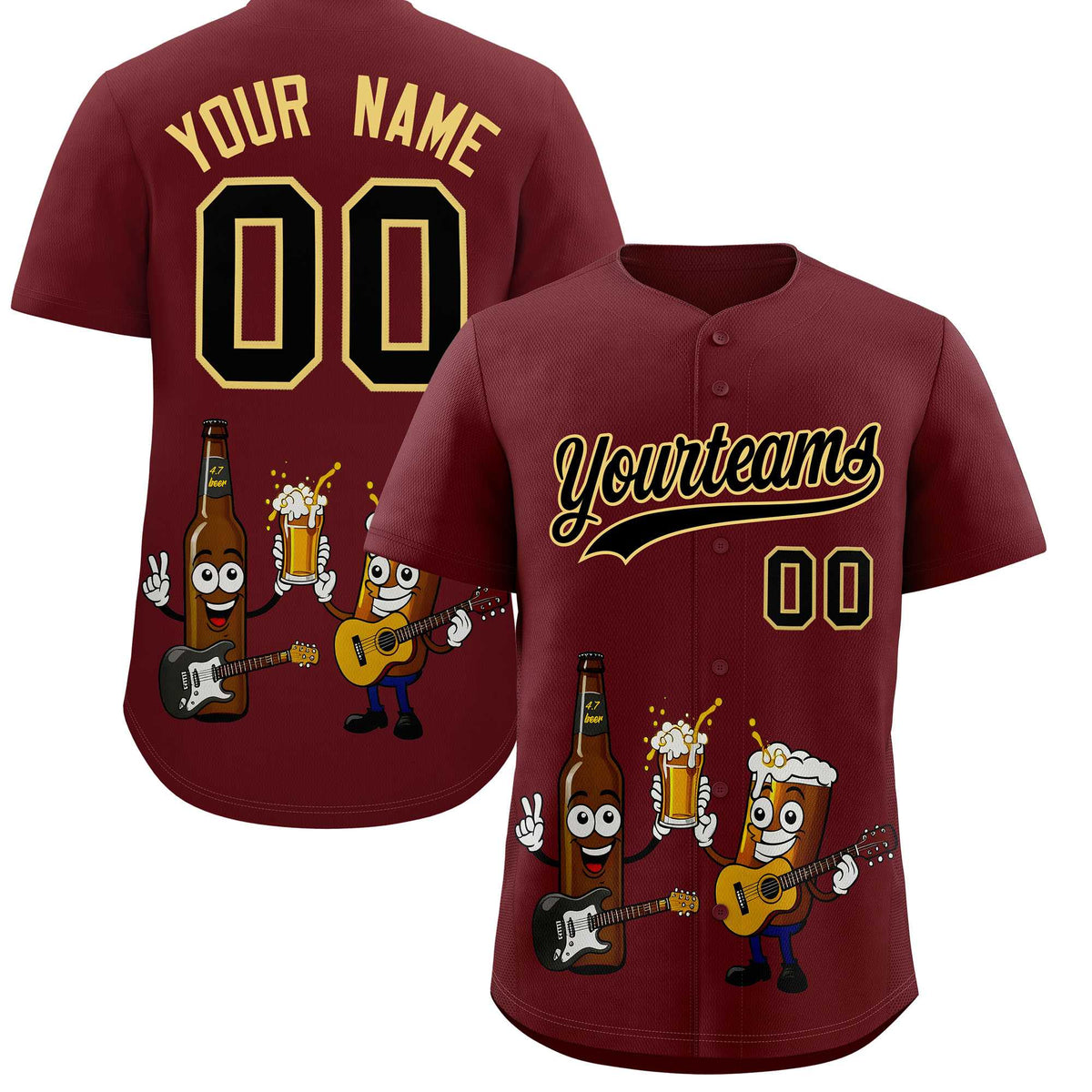 Custom Burgundy Personalized Team Shirts for Parties & Training | KXKSHOP