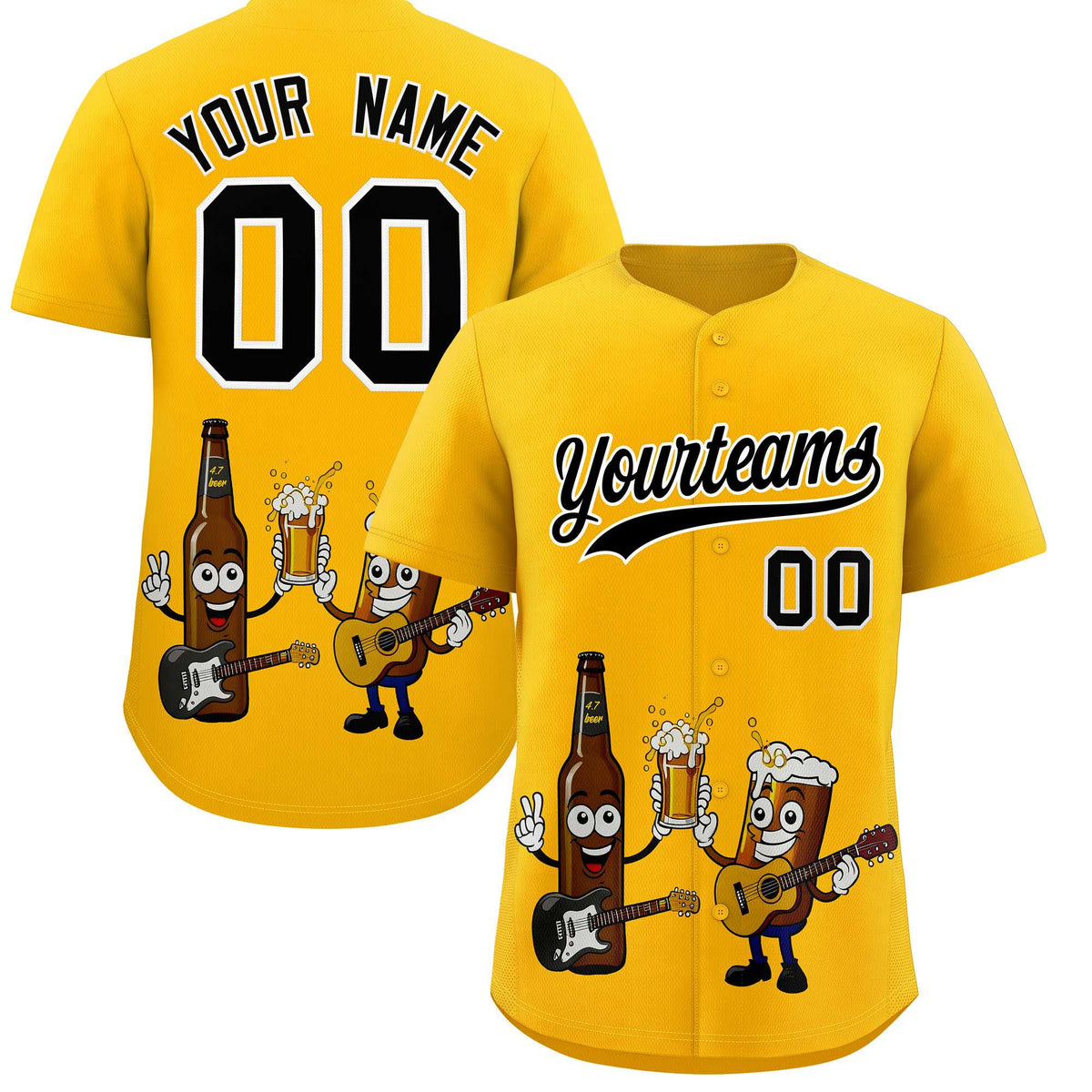 Custom Yellow Personalized Team Shirts for Parties &amp; Training | KXKSHOP