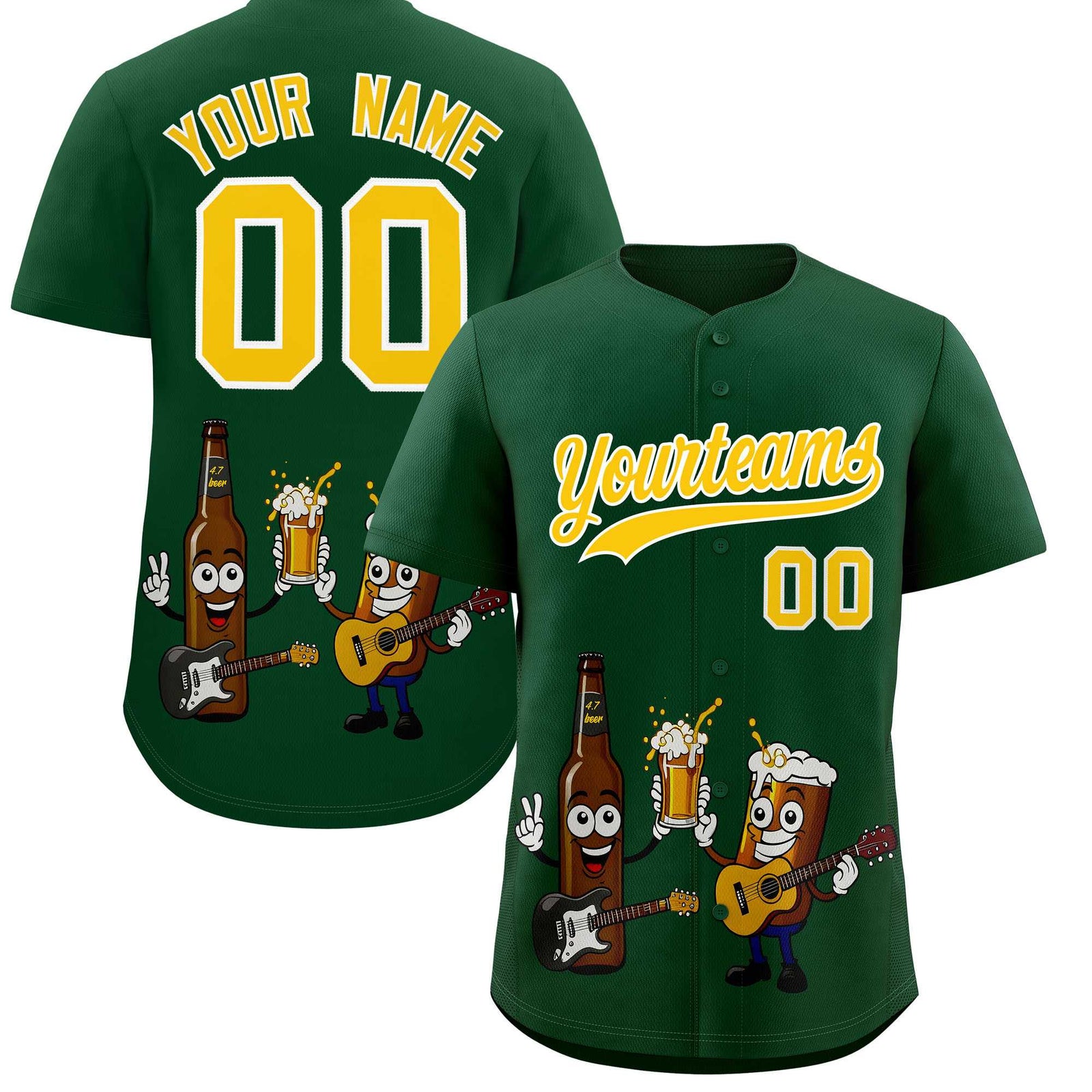 Custom Green Personalized Team Shirts for Parties & Training | KXKSHOP