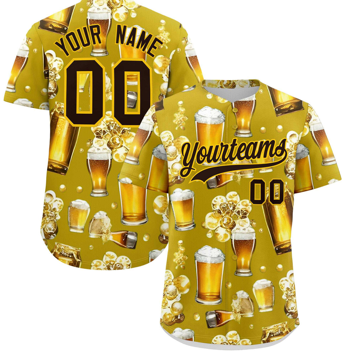 Custom Old Gold Personalized Team Shirts for Parties &amp; Training | KXKSHOP
