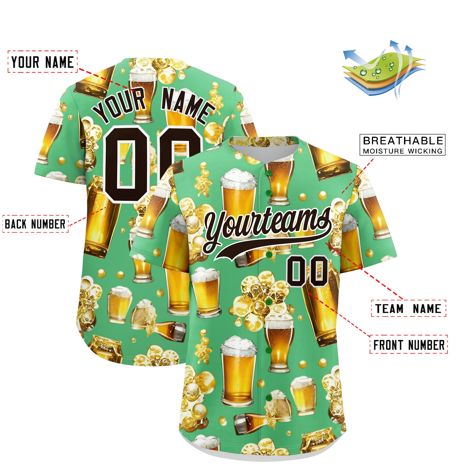 Custom Neon Green Personalized Team Shirts for Parties & Training | KXKSHOP