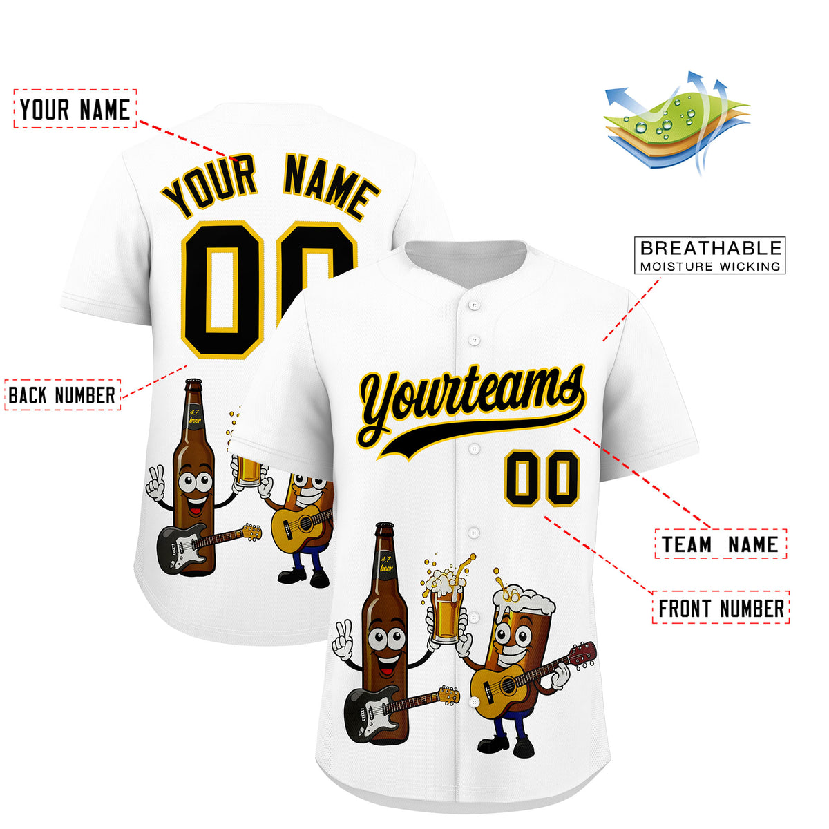 Custom White Personalized Team Shirts for Parties &amp; Training | KXKSHOP