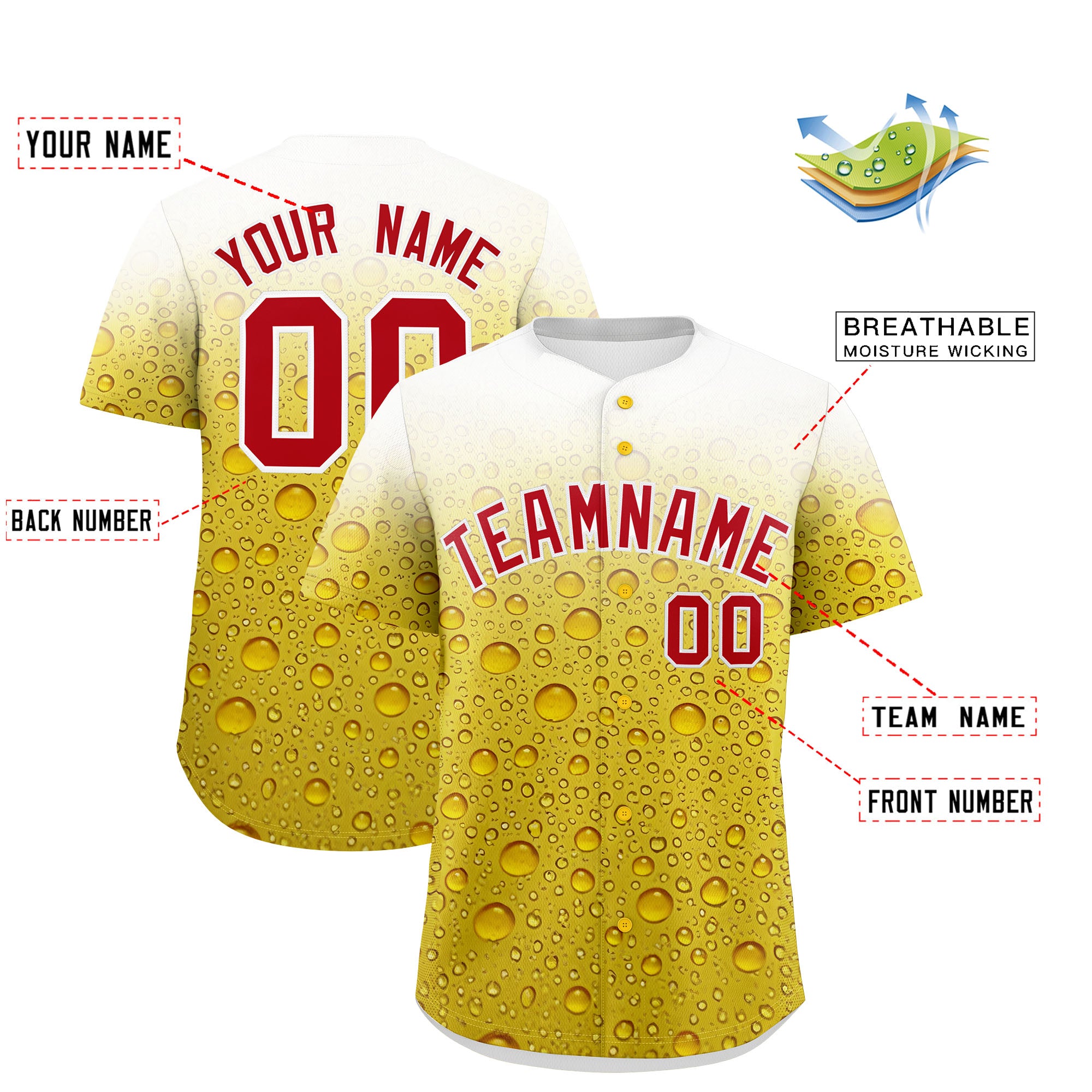 Custom Gold Personalized Team Shirts for Parties & Training | KXKSHOP