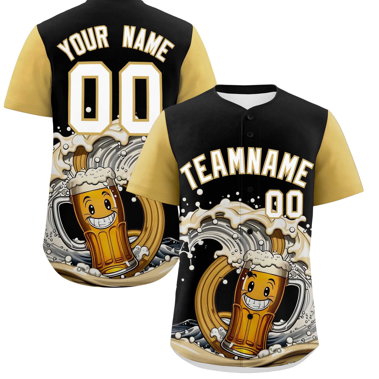 Custom Old Gold Personalized Team Shirts for Parties & Training | KXKSHOP
