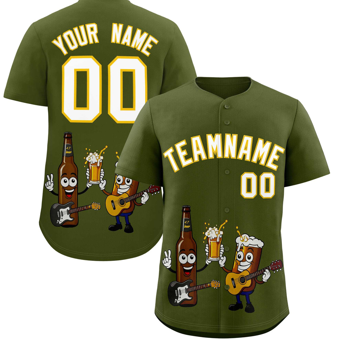 Custom Olive Personalized Team Shirts for Parties &amp; Training | KXKSHOP