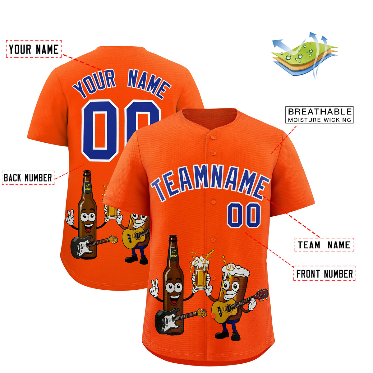 Custom Orange Personalized Team Shirts for Parties &amp; Training | KXKSHOP