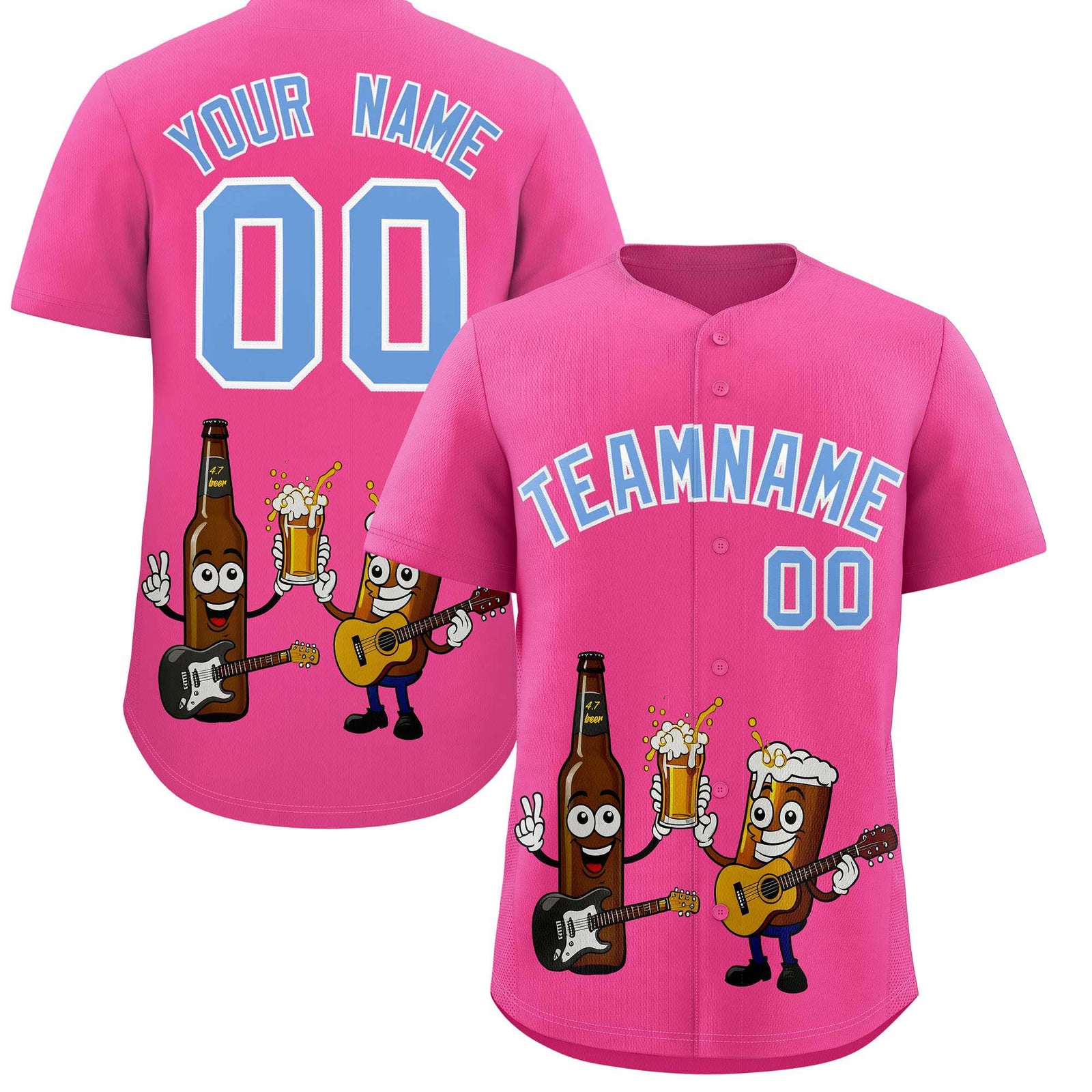 Custom Pink Personalized Team Shirts for Parties & Training | KXKSHOP