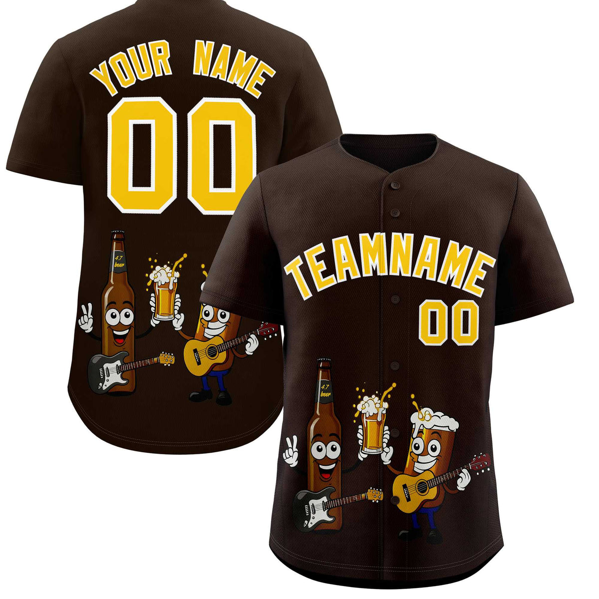 Custom Brown Personalized Team Shirts for Parties & Training | KXKSHOP