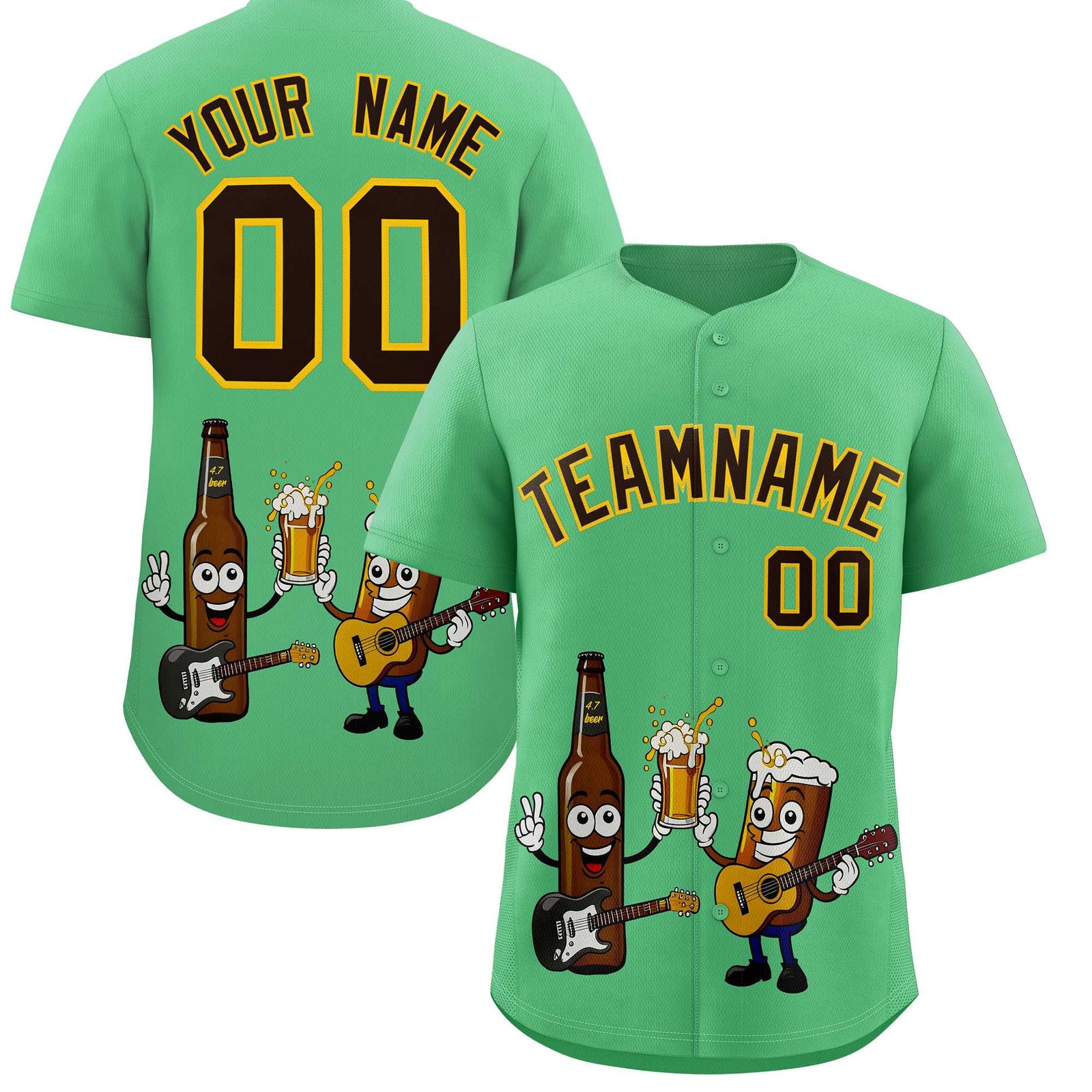 Custom Neon Green Personalized Team Shirts for Parties & Training | KXKSHOP