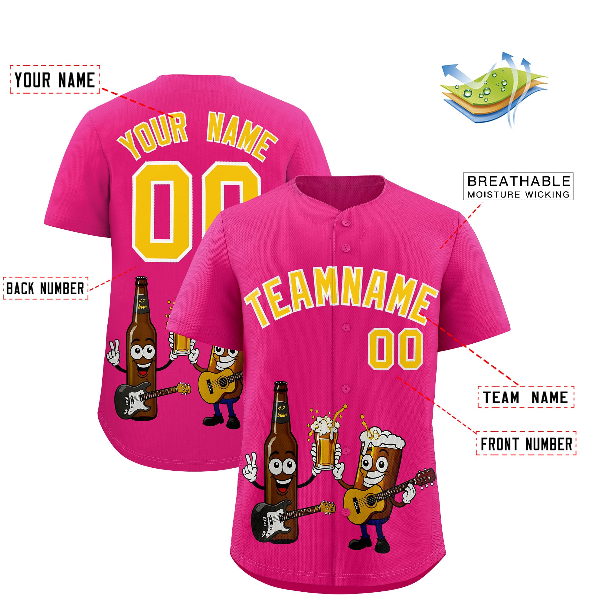 Custom Rose Red Personalized Team Shirts for Parties & Training | KXKSHOP
