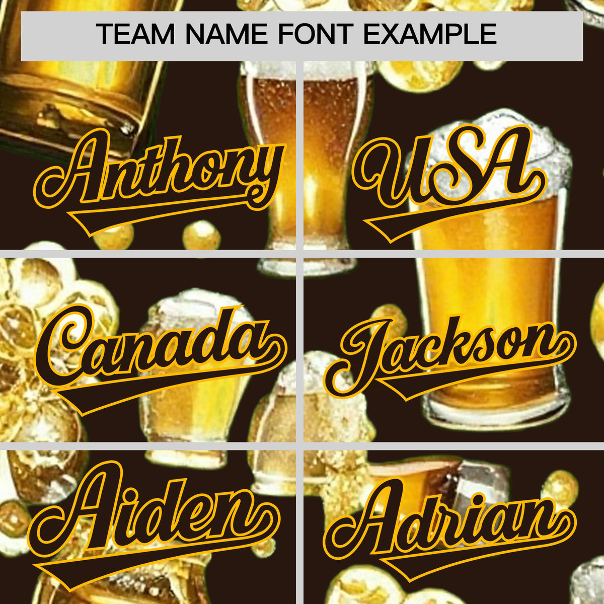 Custom Brown Personalized Team Shirts for Parties & Training | KXKSHOP