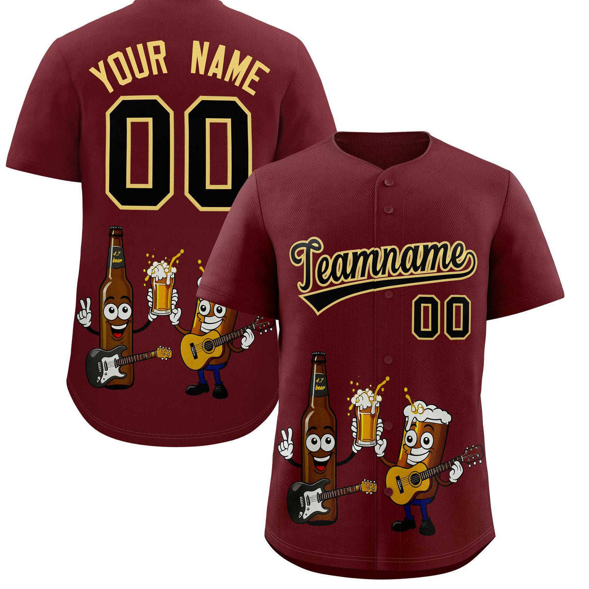 Custom Burgundy Personalized Team Shirts for Parties & Training | KXKSHOP