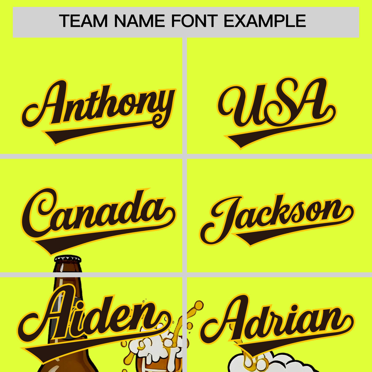 Custom Fluorescent Green Personalized Team Shirts for Parties &amp; Training | KXKSHOP