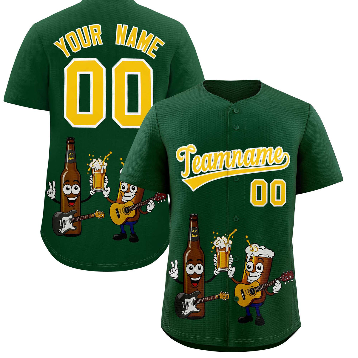 Custom Green Personalized Team Shirts for Parties &amp; Training | KXKSHOP