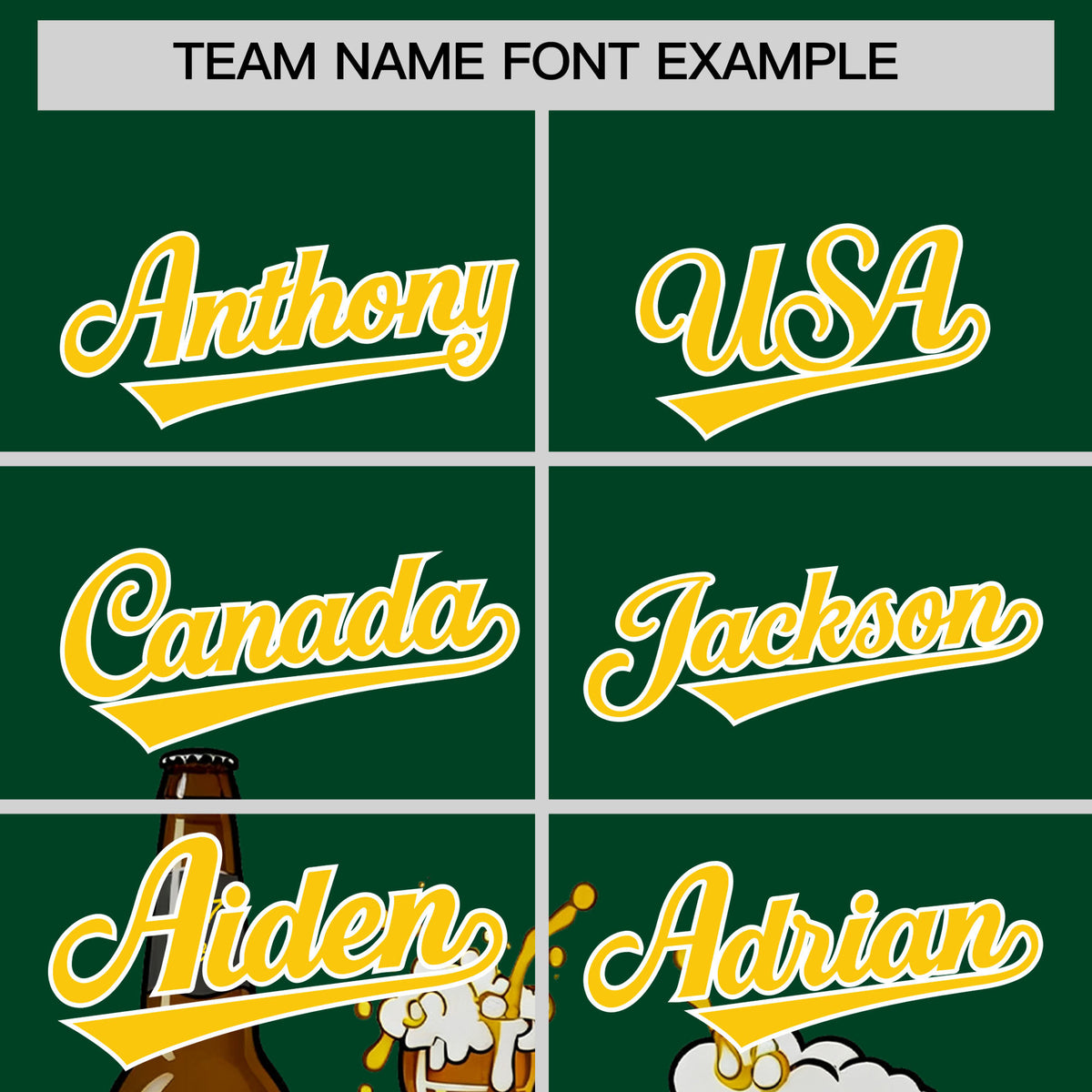 Custom Green Personalized Team Shirts for Parties &amp; Training | KXKSHOP