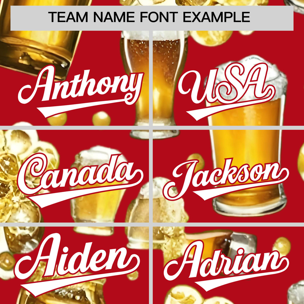 Custom Red Personalized Team Shirts for Parties &amp; Training | KXKSHOP