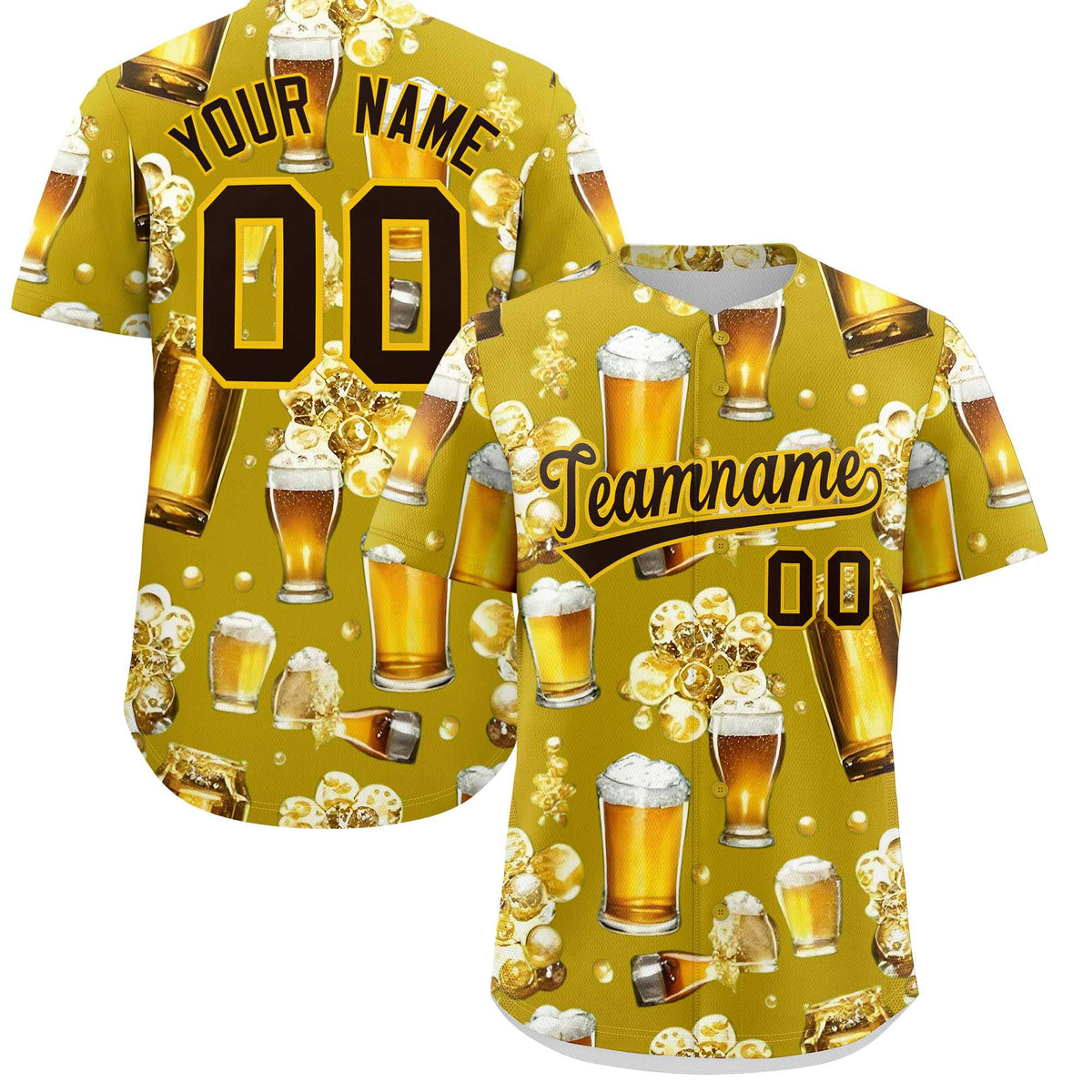 Custom Old Gold Personalized Team Shirts for Parties &amp; Training | KXKSHOP