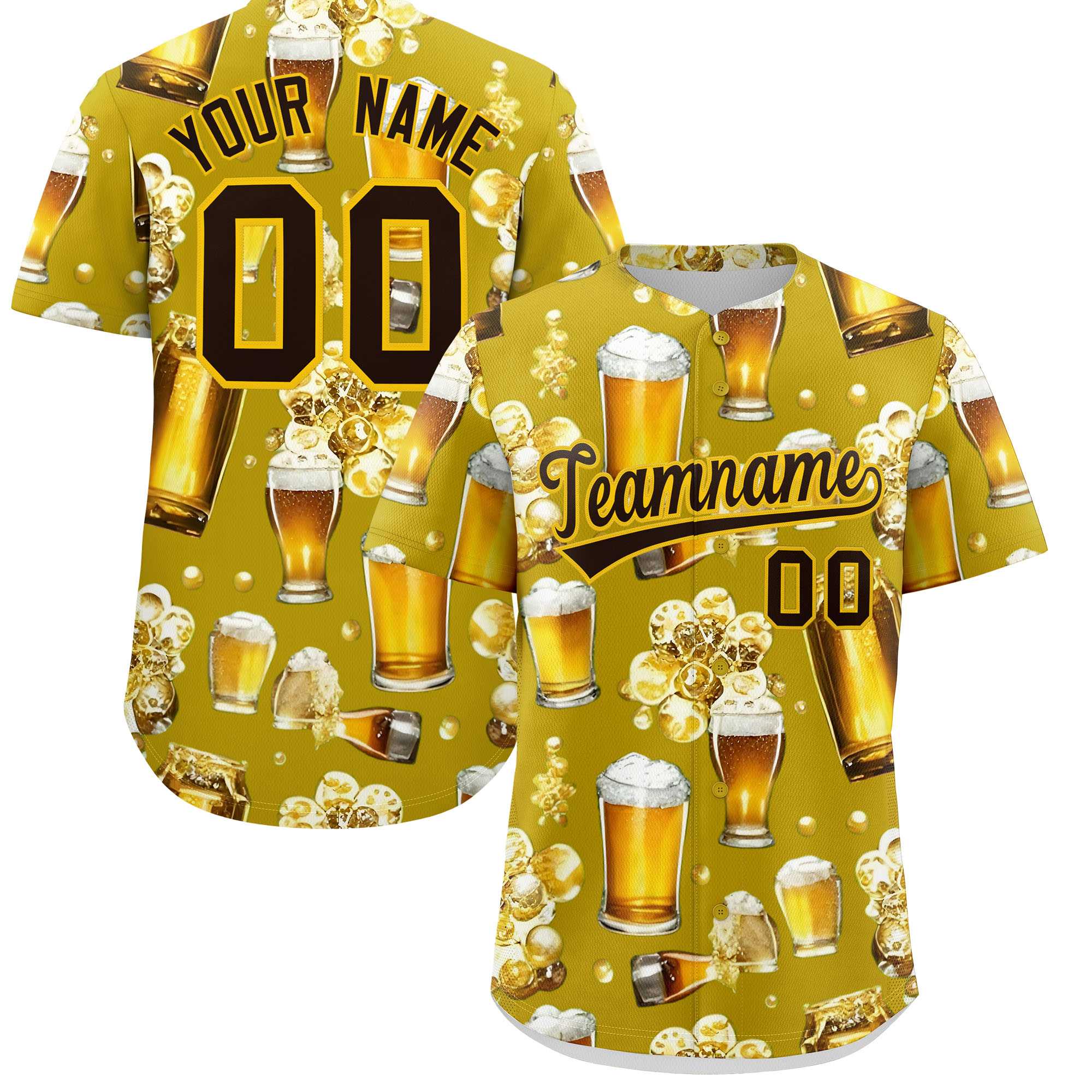 Custom Old Gold Personalized Team Shirts for Parties & Training | KXKSHOP