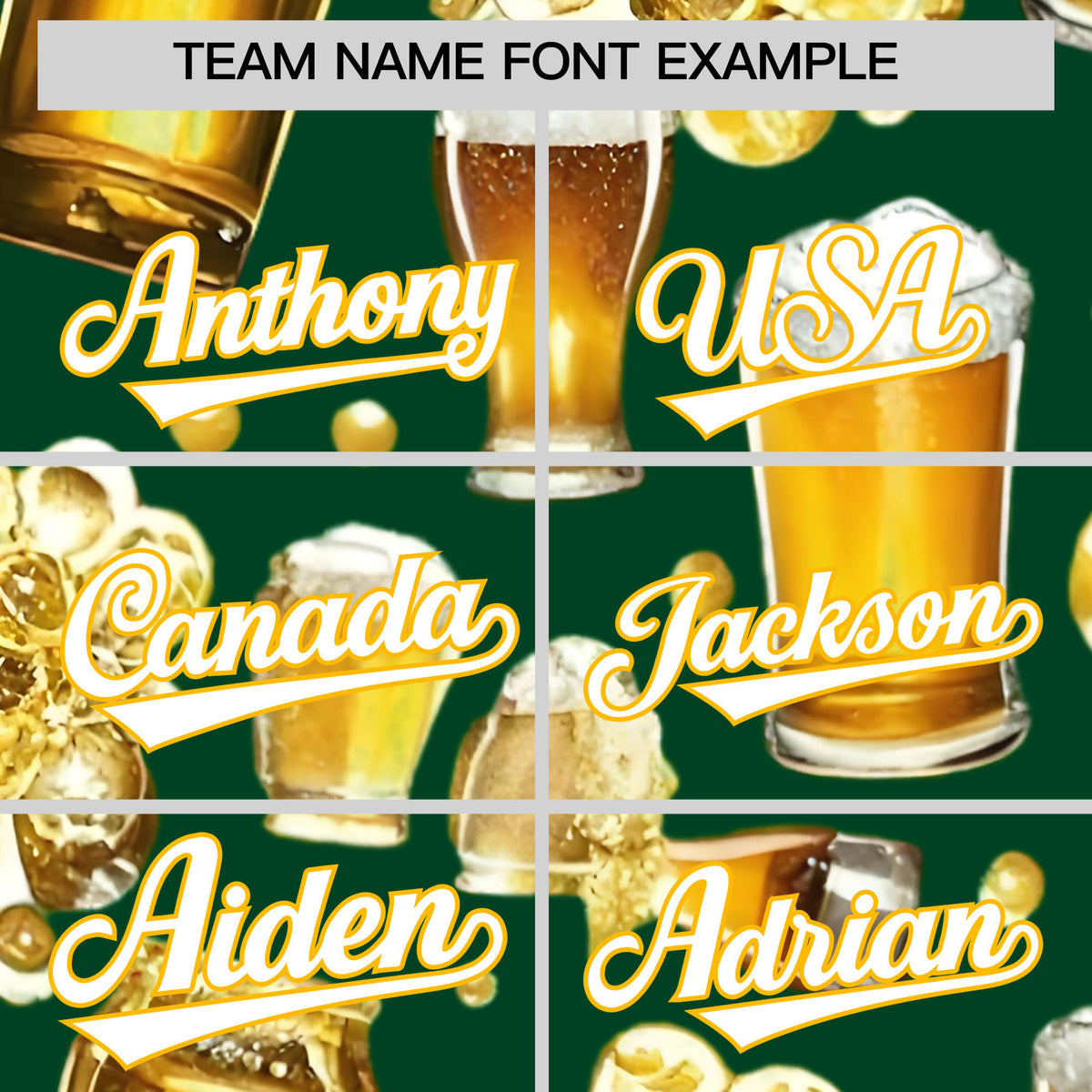Custom Green Personalized Team Shirts for Parties &amp; Training | KXKSHOP