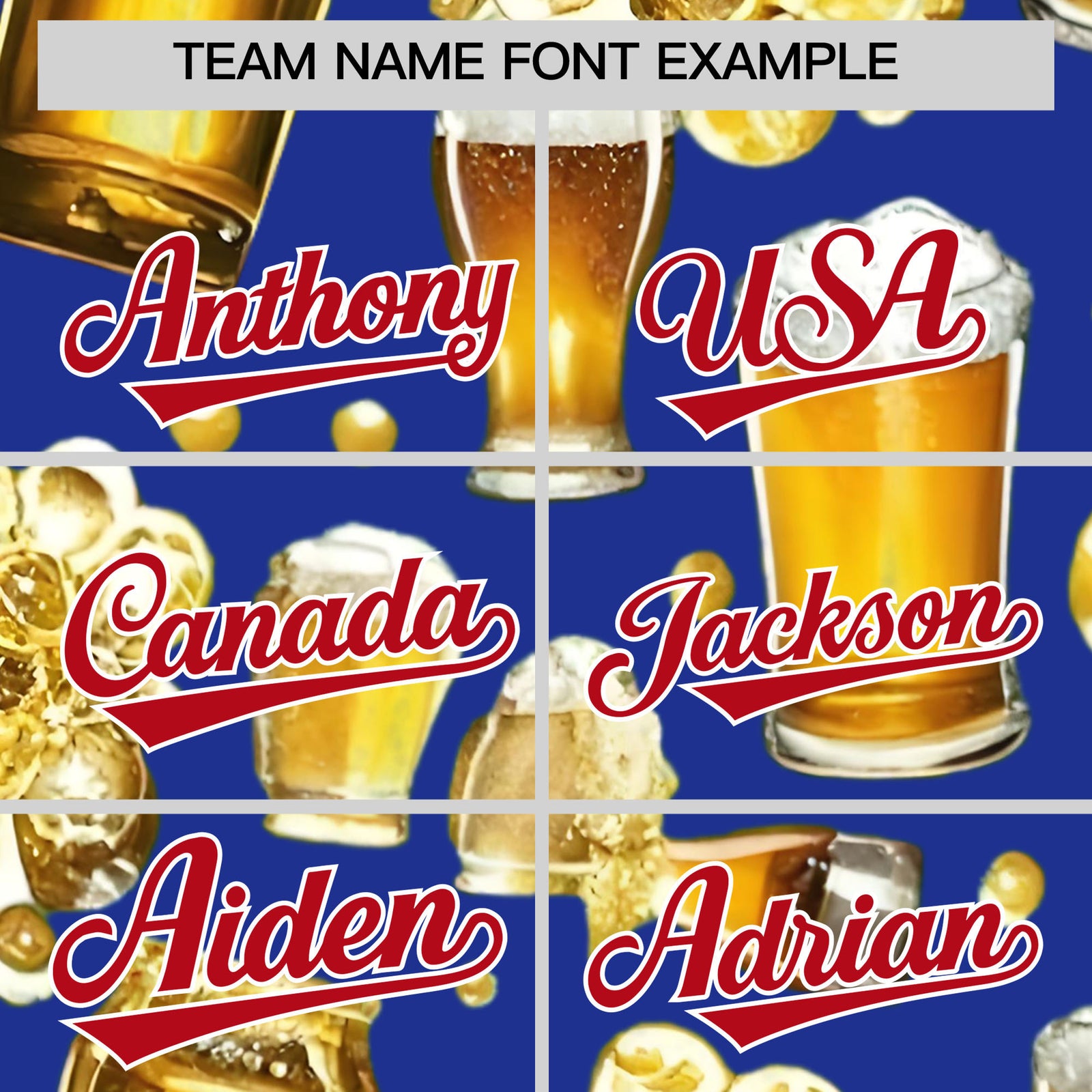 Custom Royal Blue Personalized Team Shirts for Parties & Training | KXKSHOP