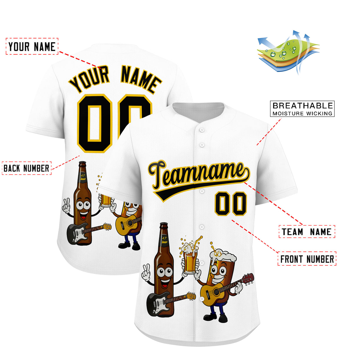 Custom White Personalized Team Shirts for Parties &amp; Training | KXKSHOP
