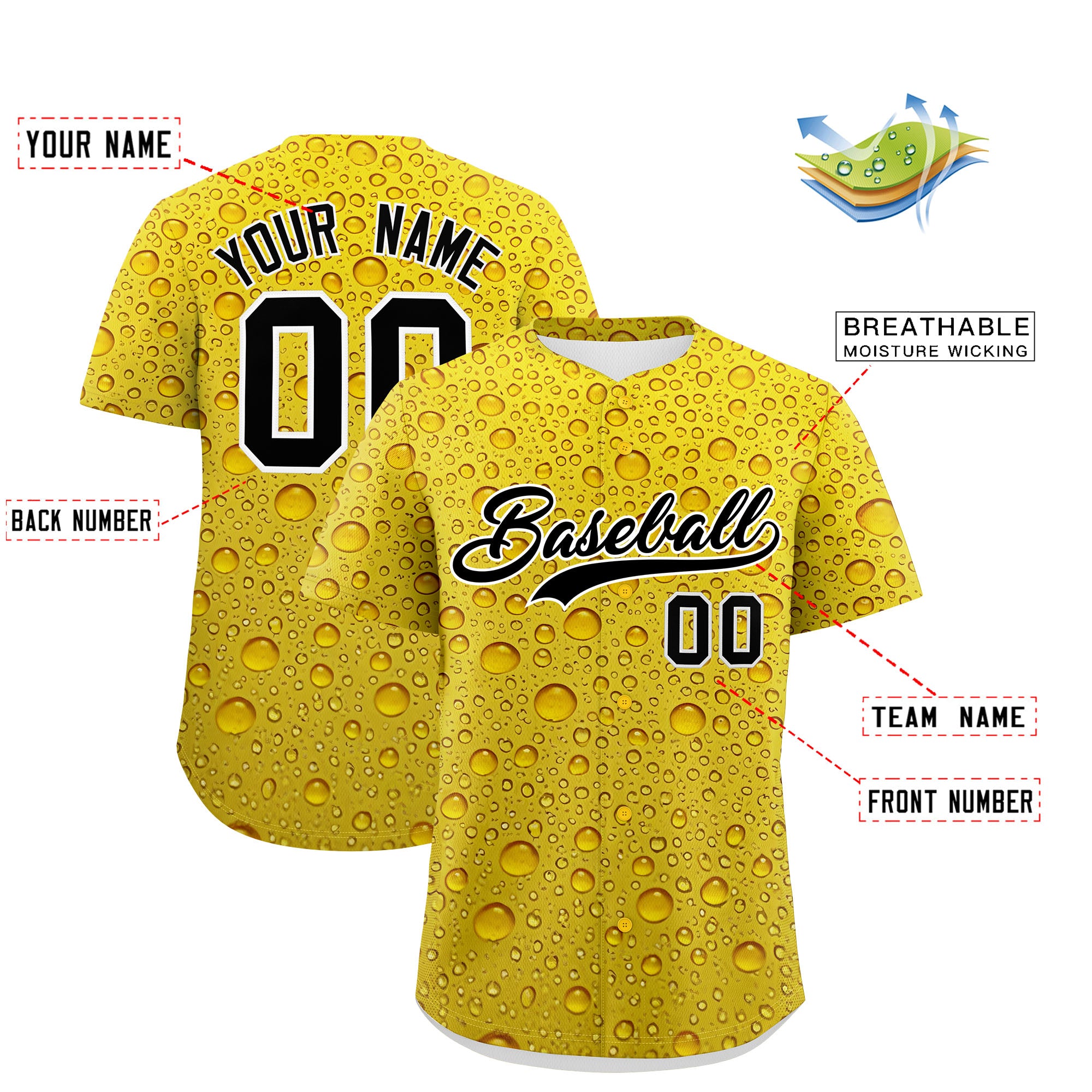 Custom Gold Personalized Team Shirts for Parties & Training | KXKSHOP