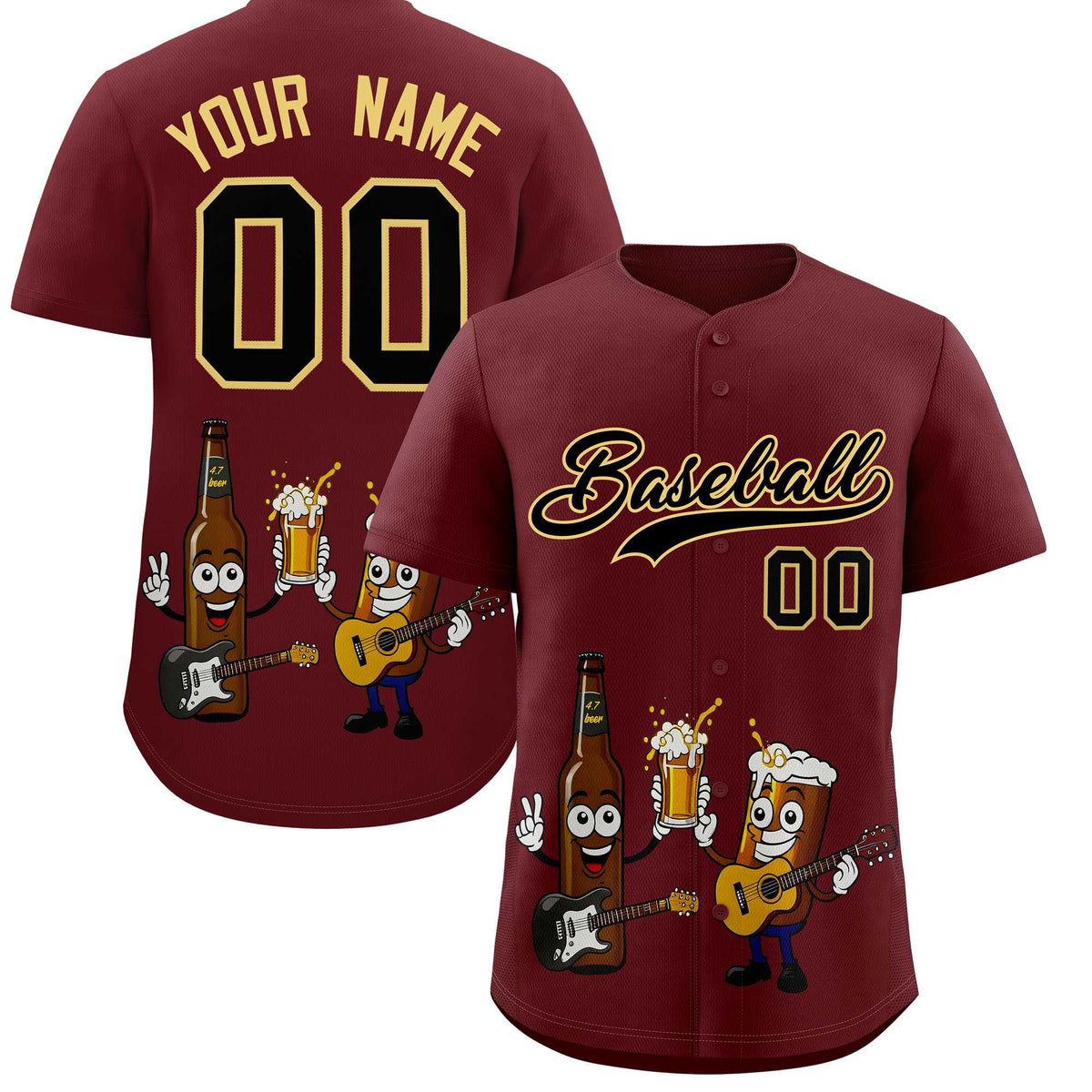 Custom Burgundy Personalized Team Shirts for Parties & Training | KXKSHOP
