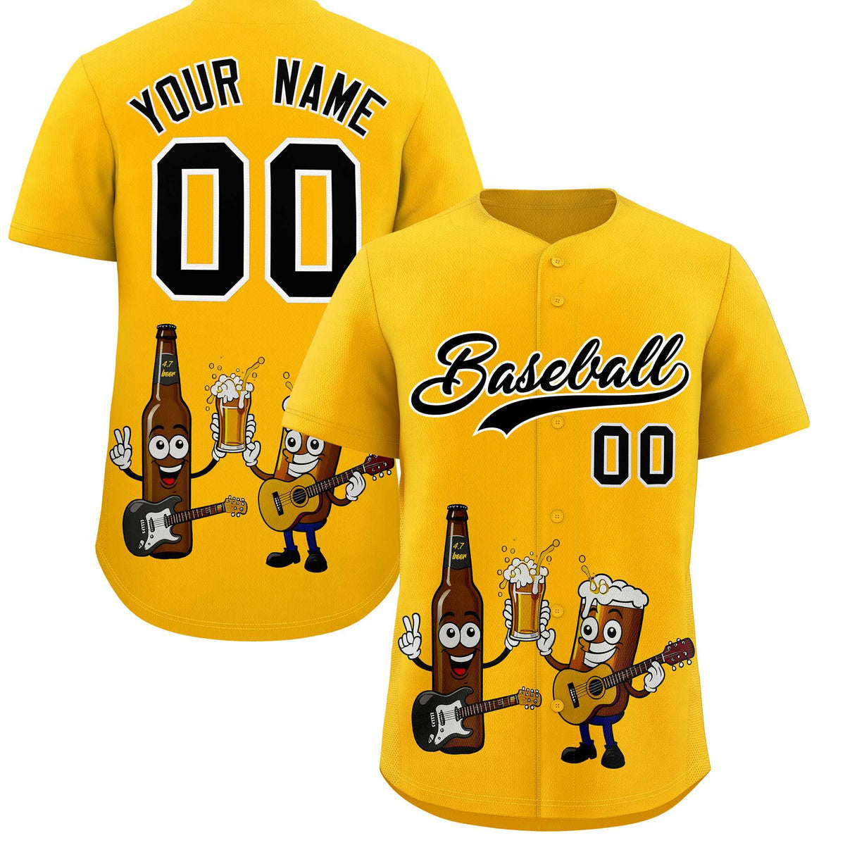 Custom Yellow Personalized Team Shirts for Parties &amp; Training | KXKSHOP