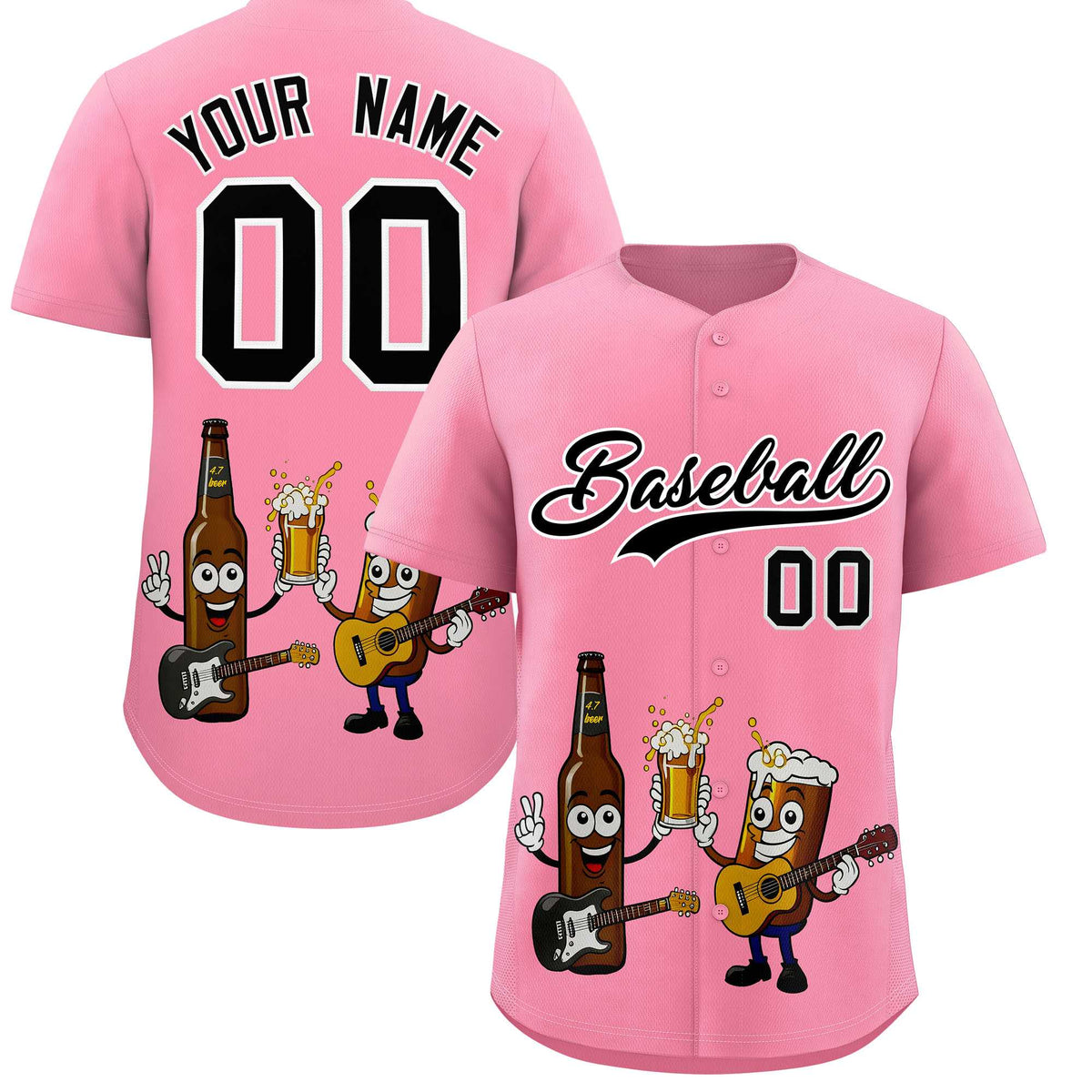 Custom Light Pink Personalized Team Shirts for Parties &amp; Training | KXKSHOP