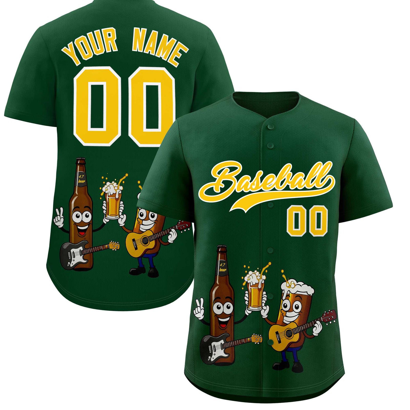 Custom Green Personalized Team Shirts for Parties & Training | KXKSHOP