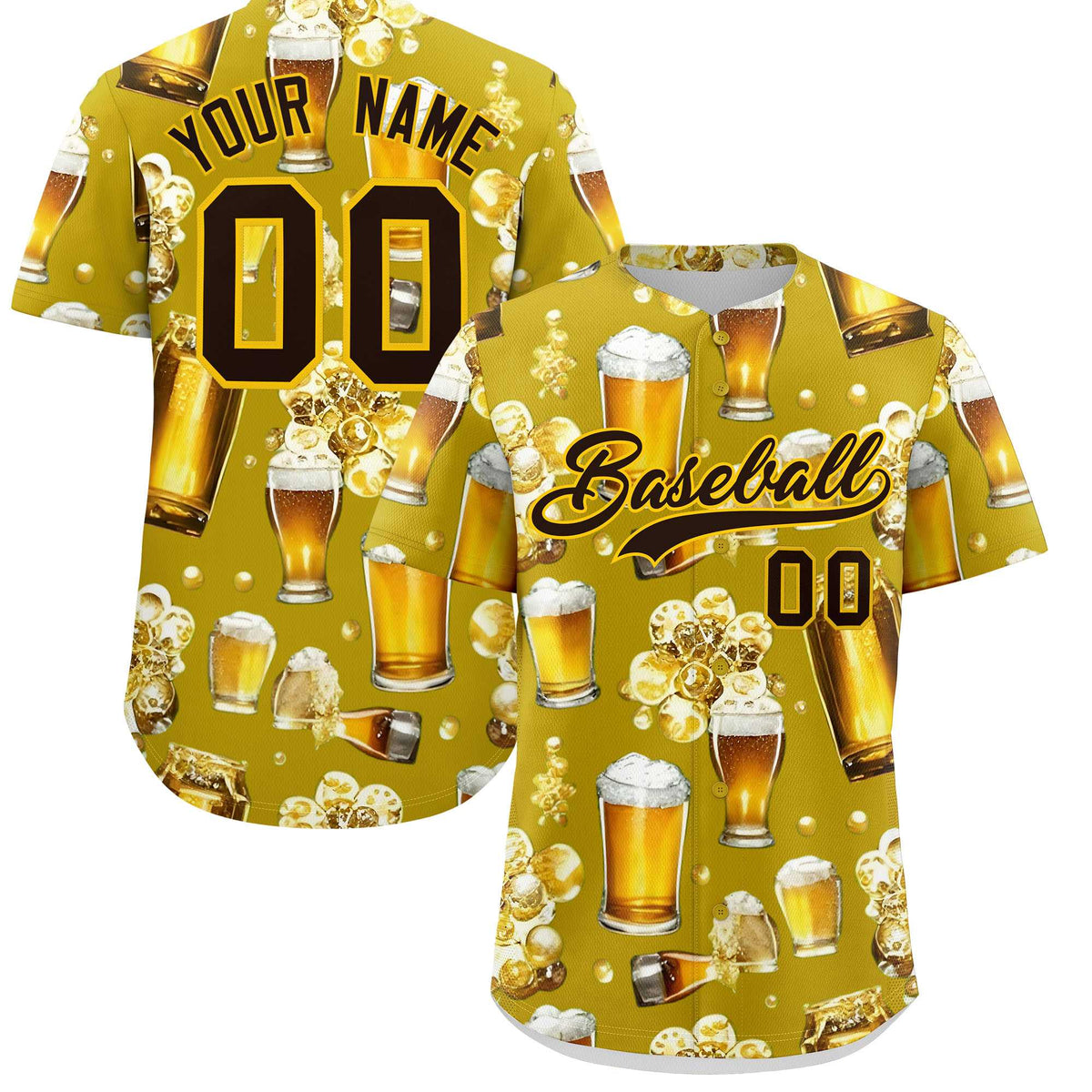 Custom Old Gold Personalized Team Shirts for Parties &amp; Training | KXKSHOP