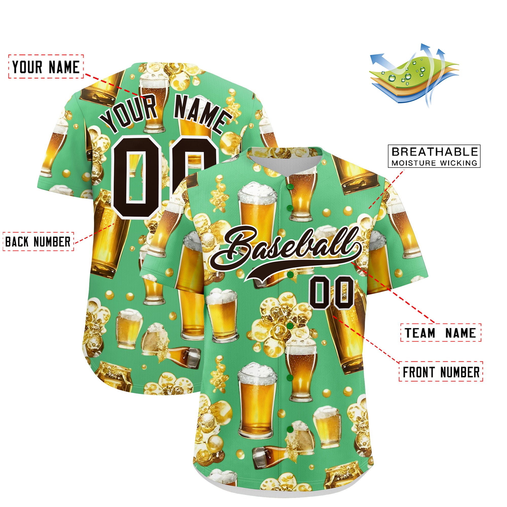 Custom Neon Green Personalized Team Shirts for Parties & Training | KXKSHOP