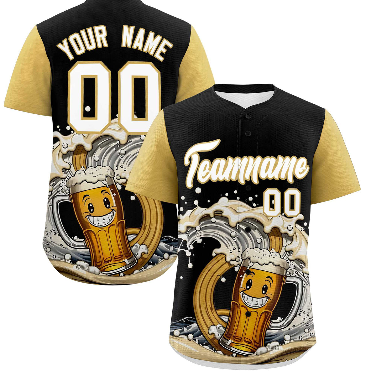 Custom Old Gold Personalized Team Shirts for Parties &amp; Training | KXKSHOP