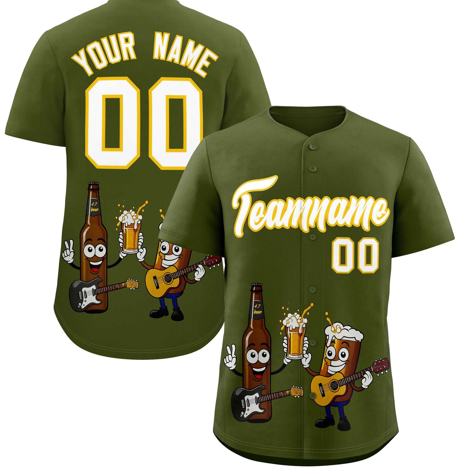 Custom Olive Personalized Team Shirts for Parties & Training | KXKSHOP