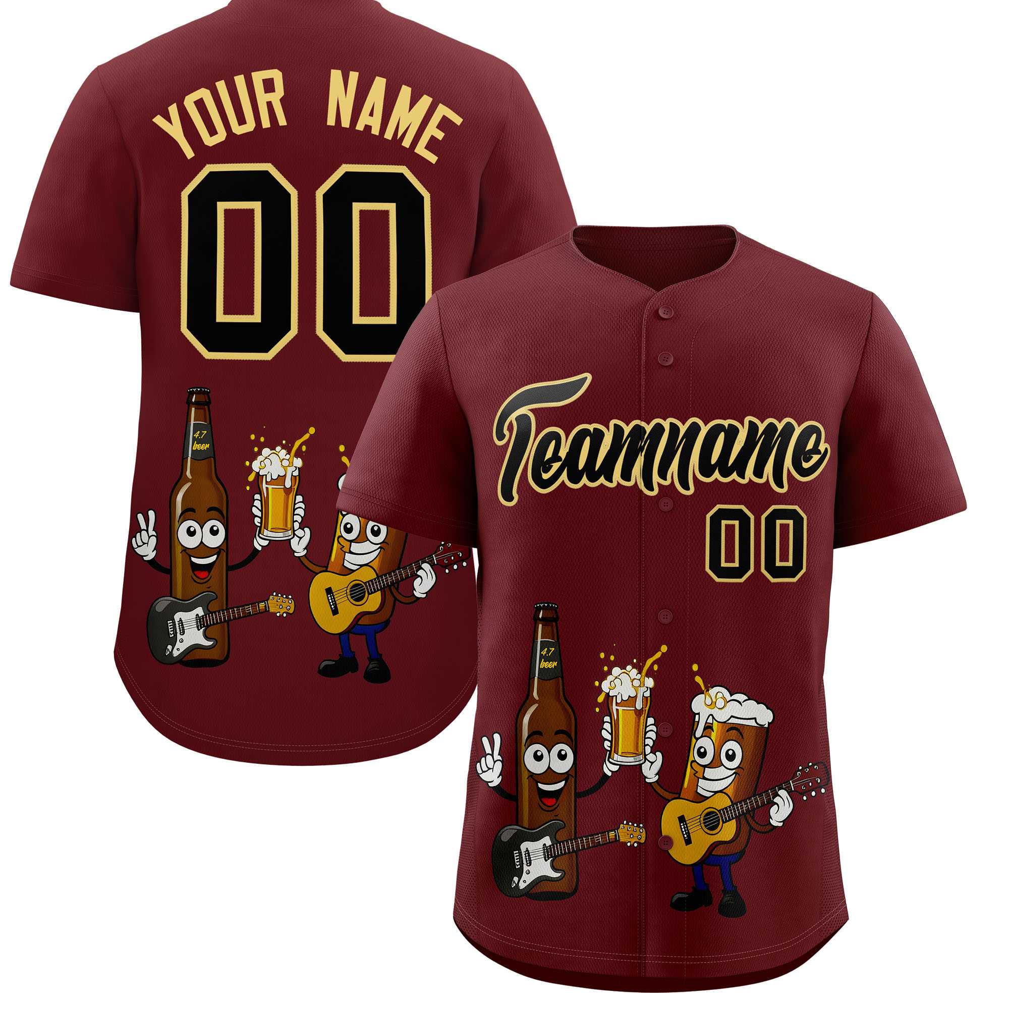 Custom Burgundy Personalized Team Shirts for Parties & Training | KXKSHOP