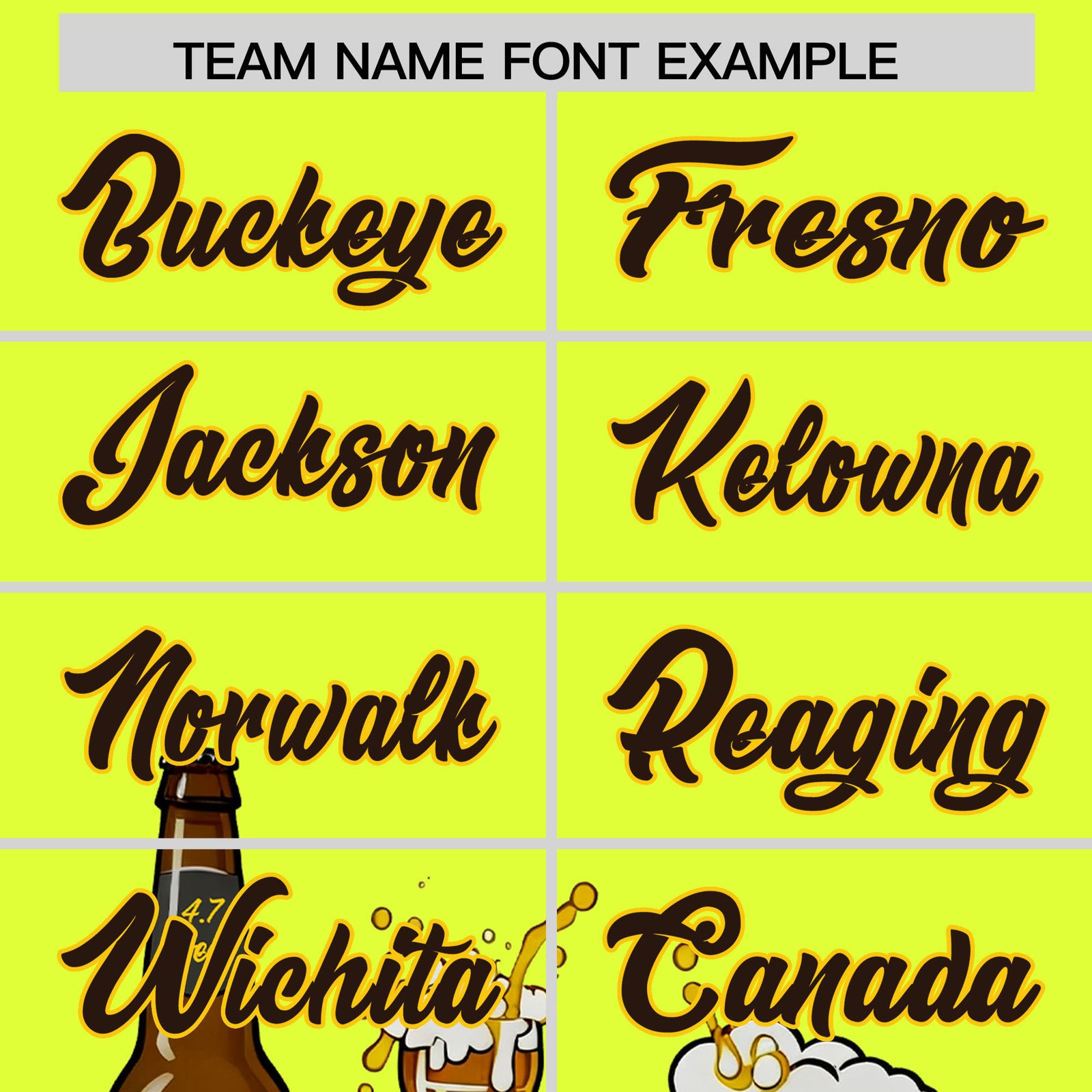 Custom Fluorescent Green Personalized Team Shirts for Parties & Training | KXKSHOP