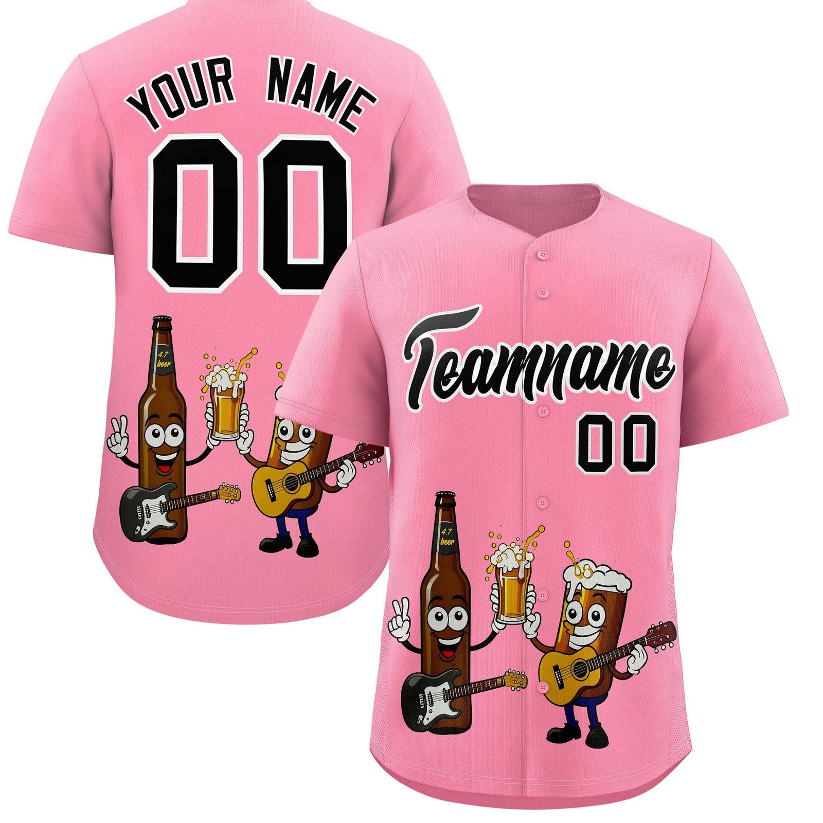 Custom Light Pink Personalized Team Shirts for Parties & Training | KXKSHOP