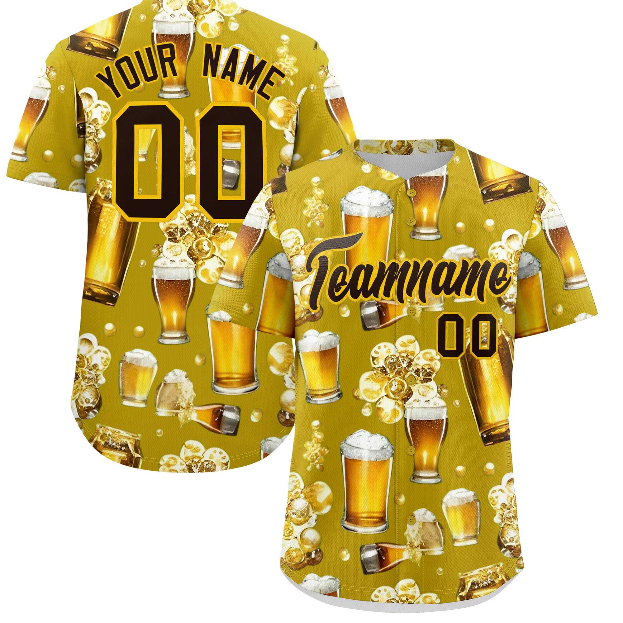 Custom Old Gold Personalized Team Shirts for Parties & Training | KXKSHOP