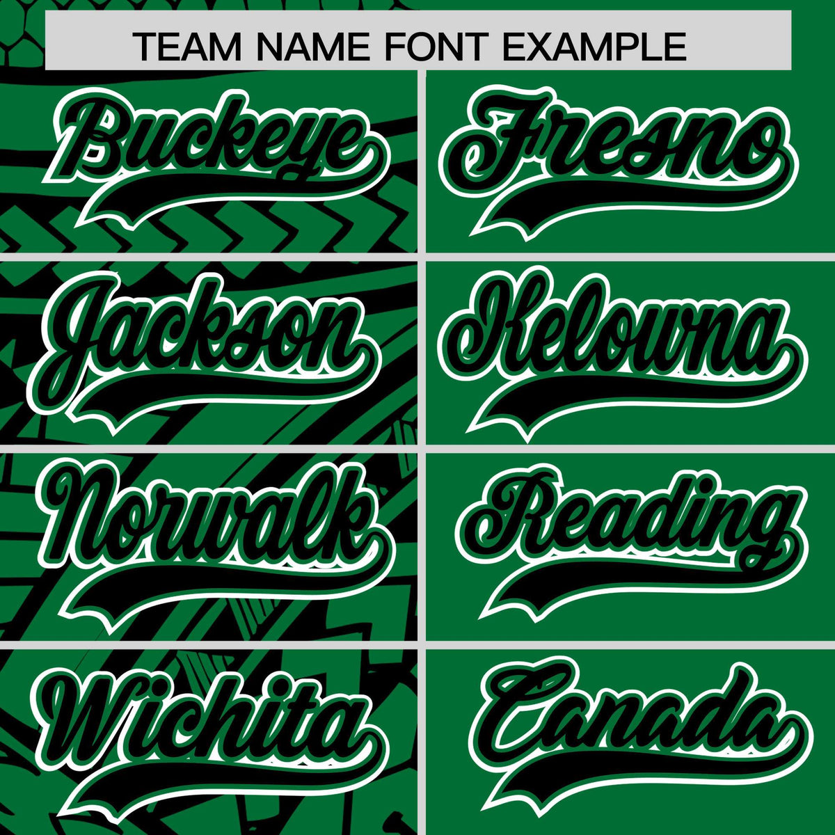 Custom Kelly Green Black Split Fashion Tribal Pattern Authentic Baseball Jersey