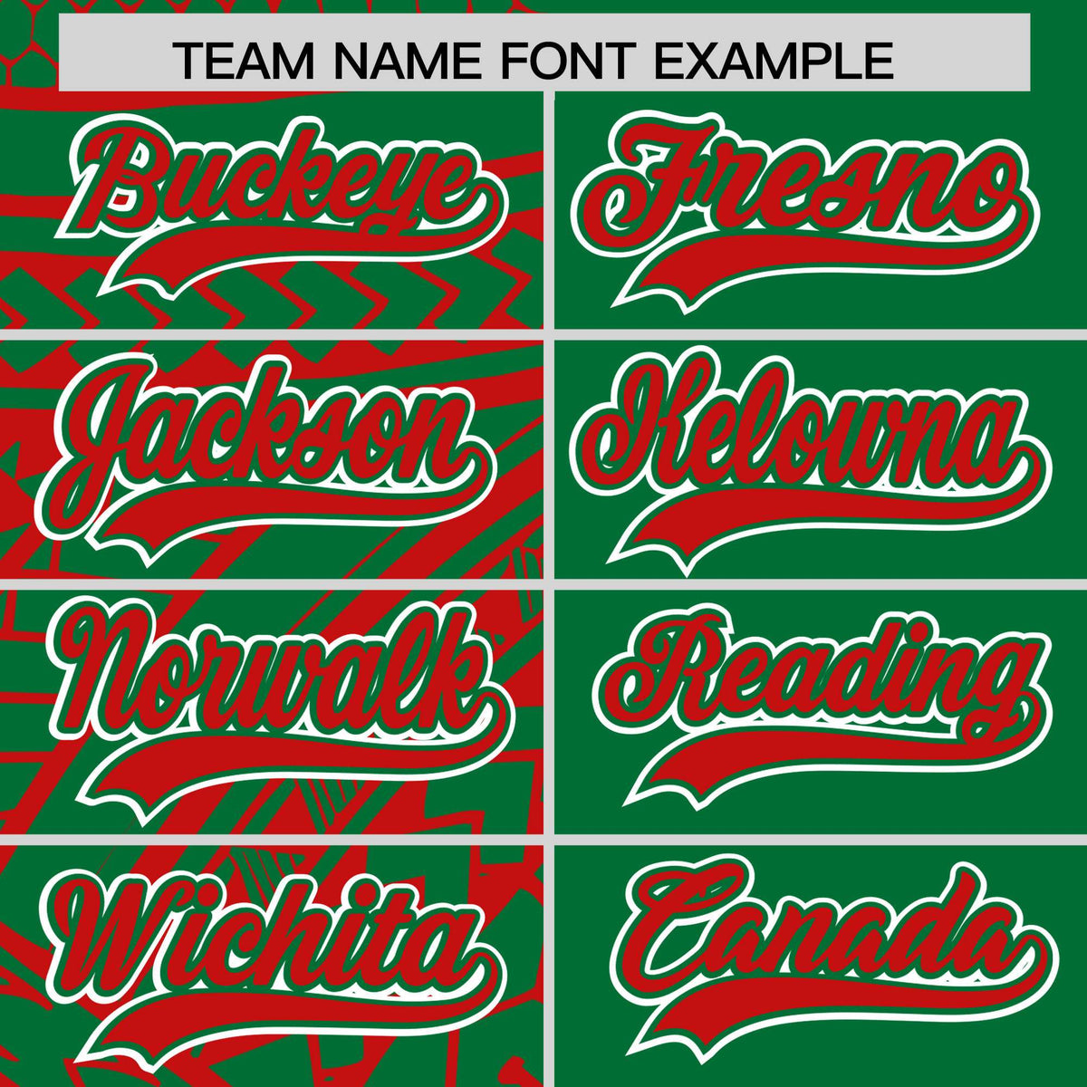 Custom Red Kelly Green Split Fashion Tribal Pattern Authentic Baseball Jersey