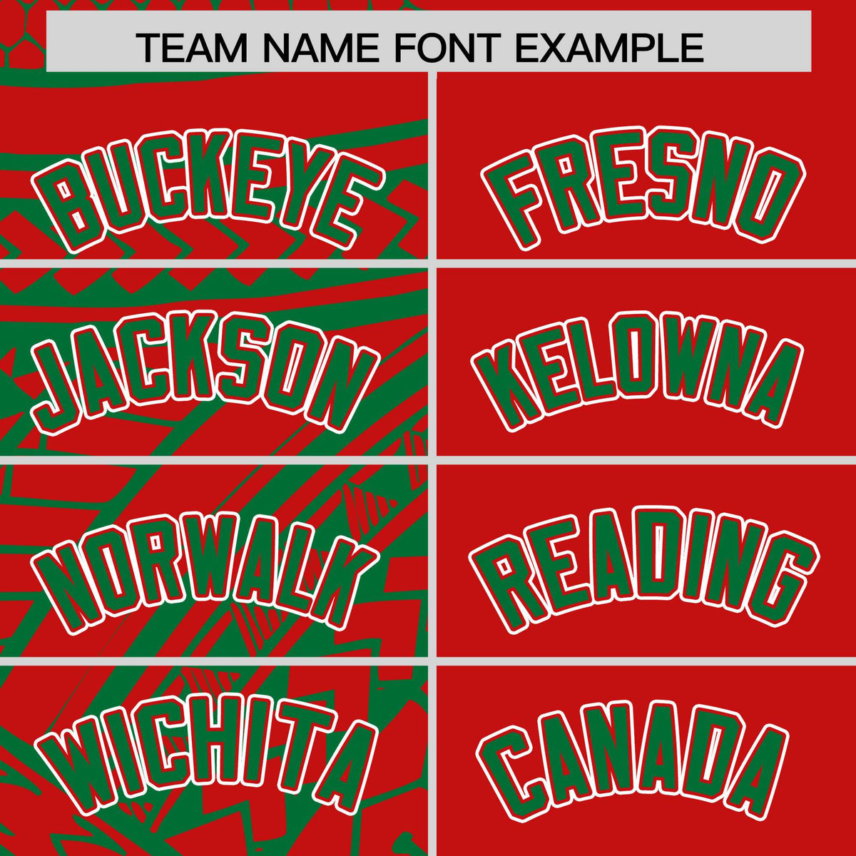 Custom Red Kelly Green Split Fashion Tribal Pattern Authentic Baseball Jersey