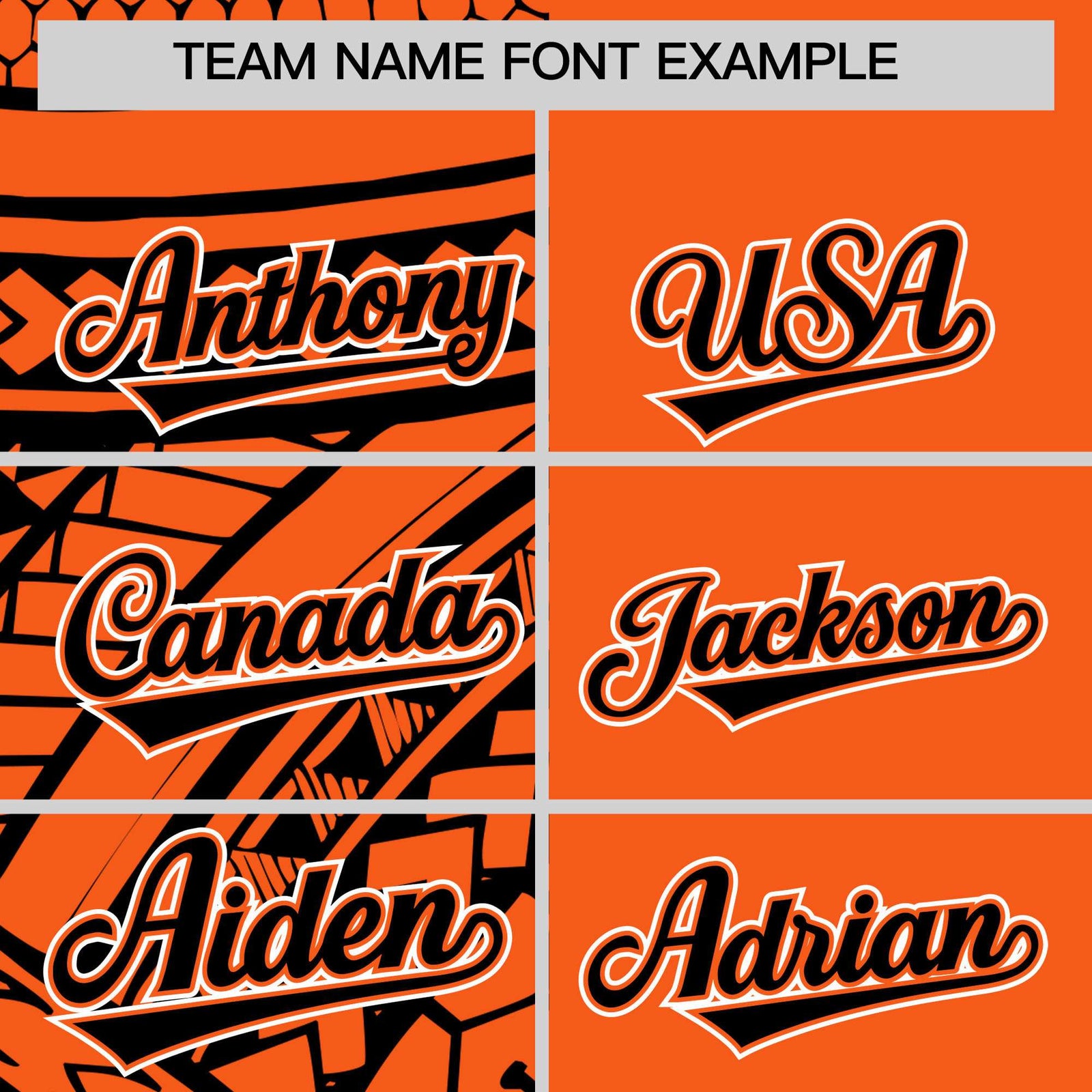 Custom Orange Black Split Fashion Tribal Pattern Authentic Baseball Jersey