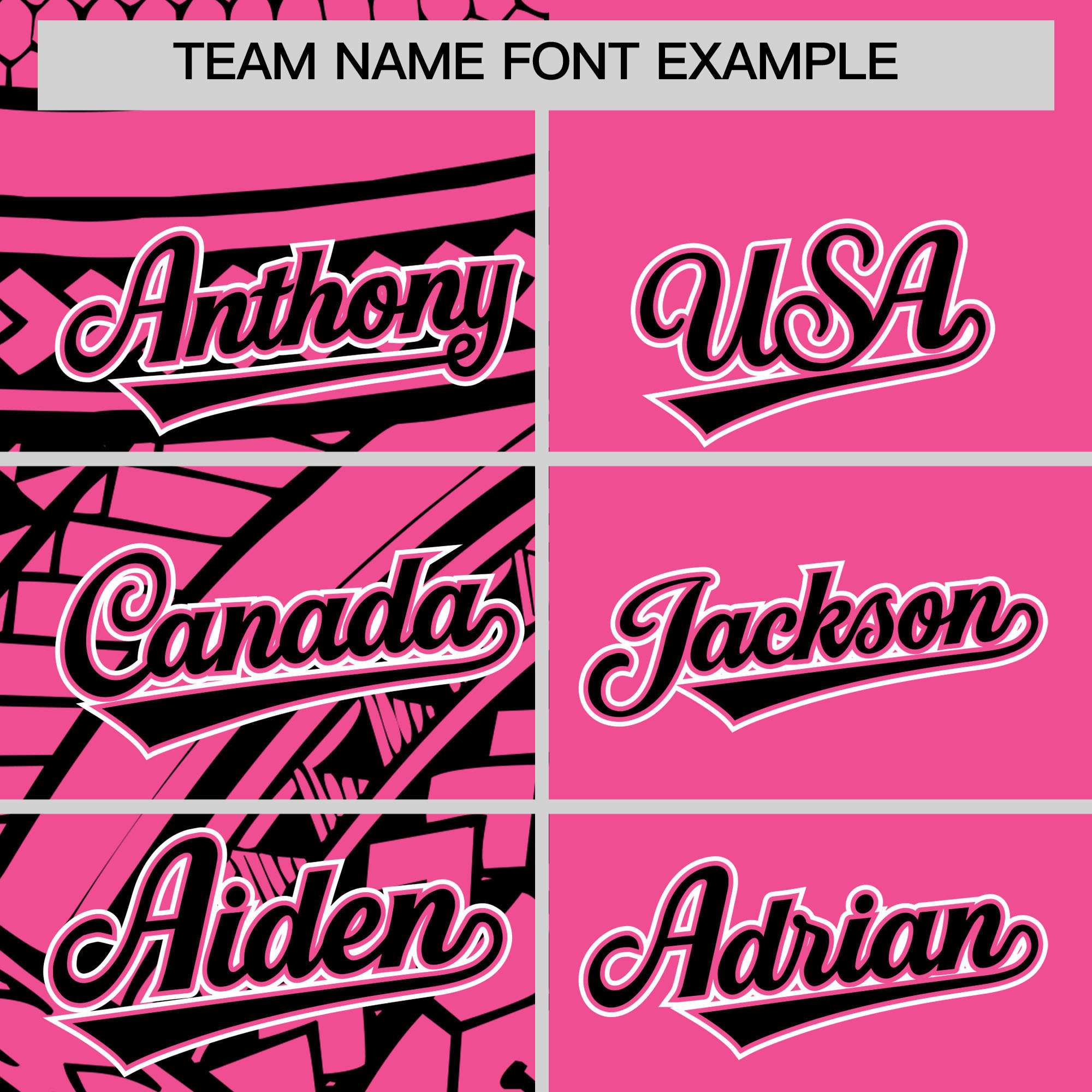 Custom Pink Black Split Fashion Tribal Pattern Authentic Baseball Jersey