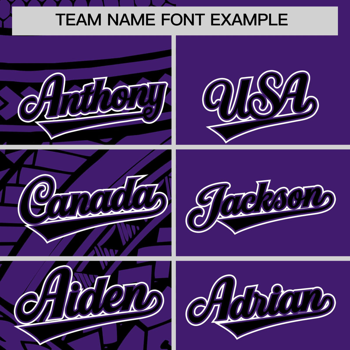 Custom Black Purple Split Fashion Tribal Pattern Authentic Baseball Jersey