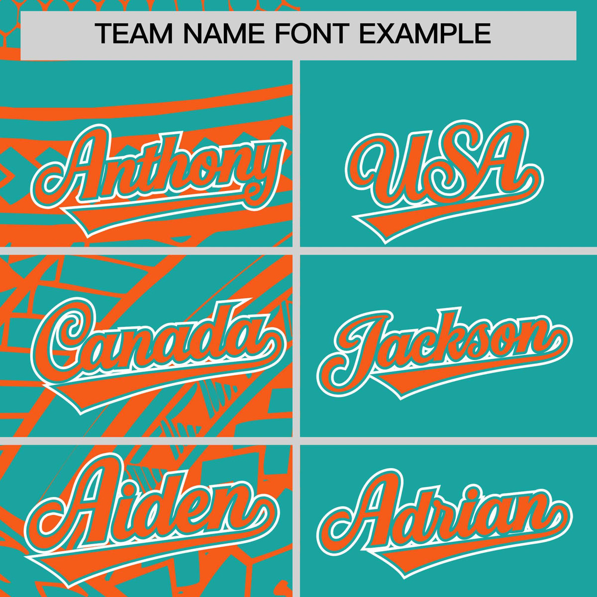 Custom Aqua Orange Split Fashion Tribal Pattern Authentic Baseball Jersey