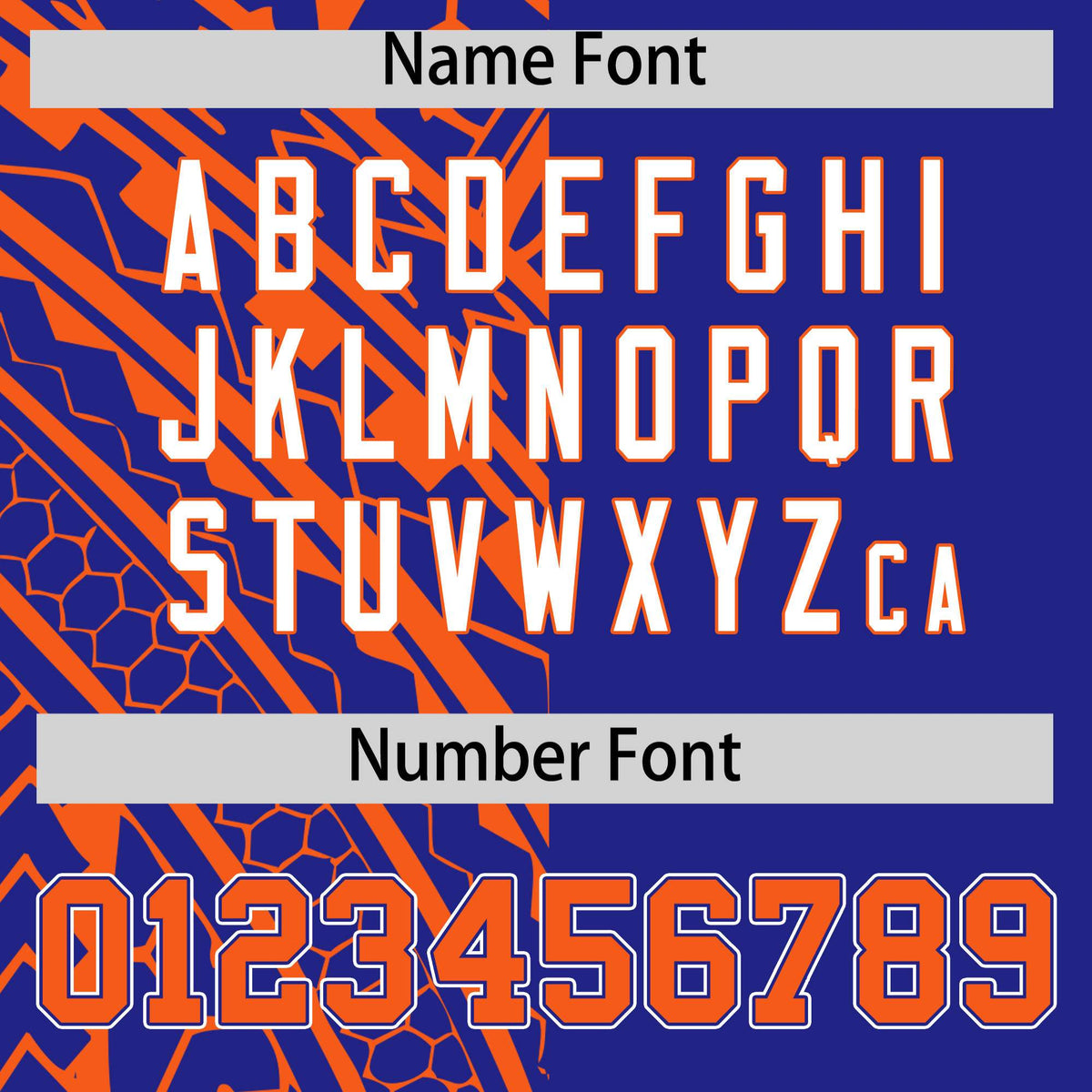 Custom Royal Orange Split Fashion Tribal Pattern Authentic Baseball Jersey