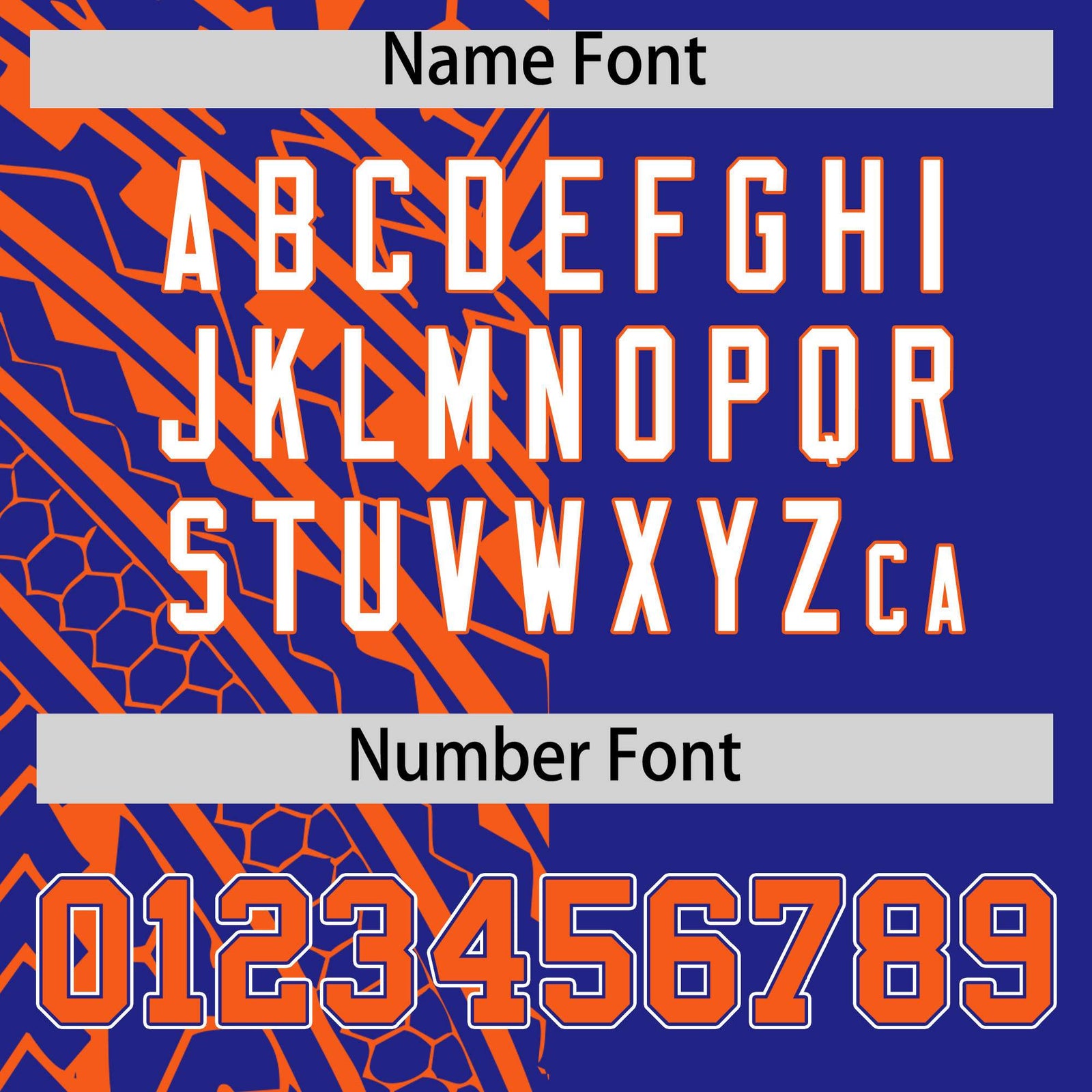 Custom Royal Orange Split Fashion Tribal Pattern Authentic Baseball Jersey